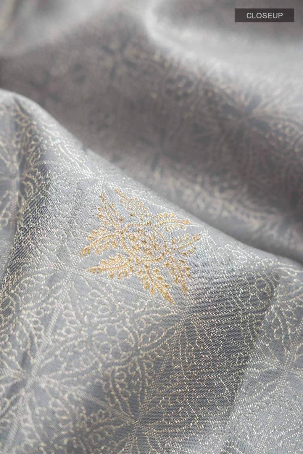 Grey Kanchipuram Silk Saree