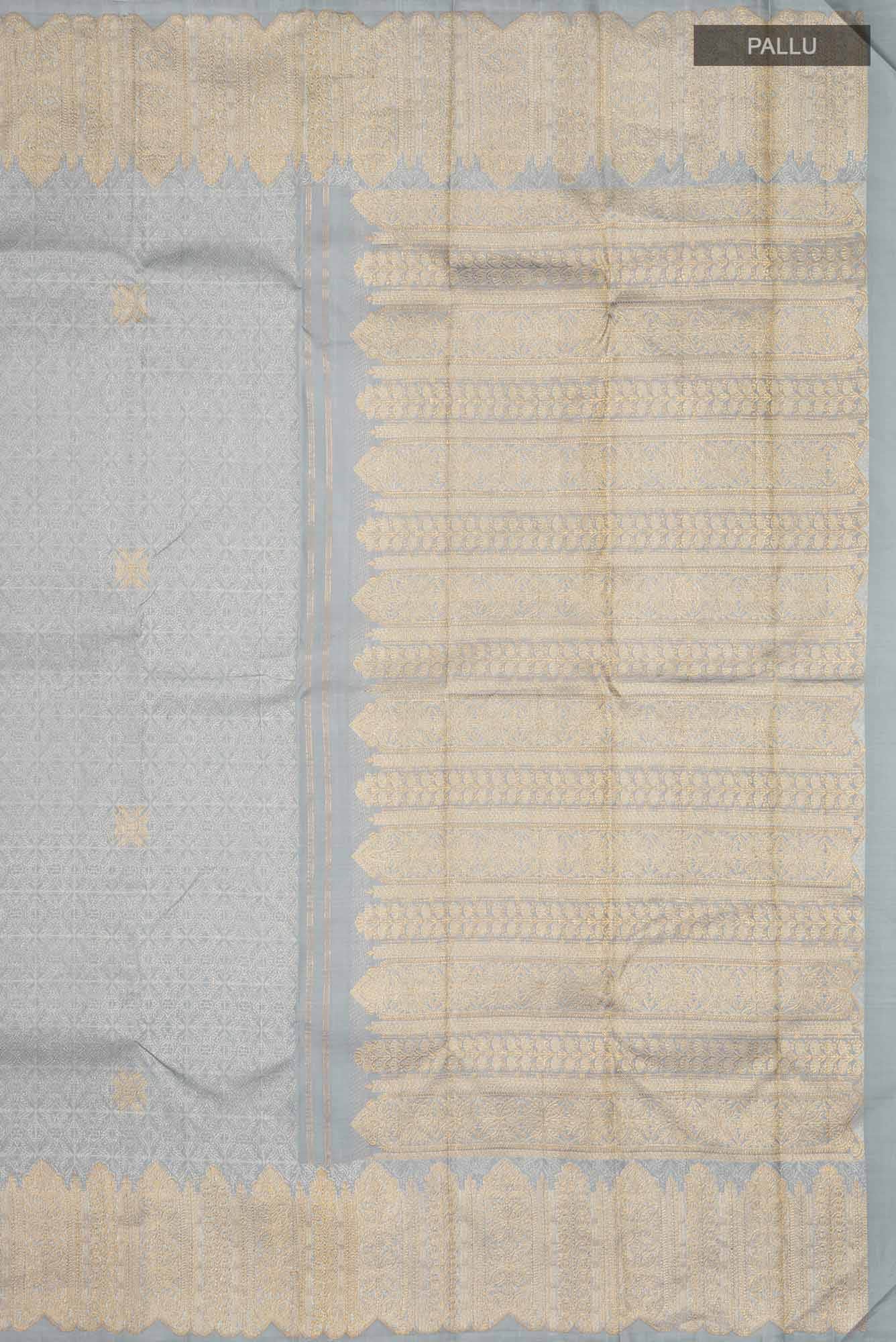 Grey Kanchipuram Silk Saree