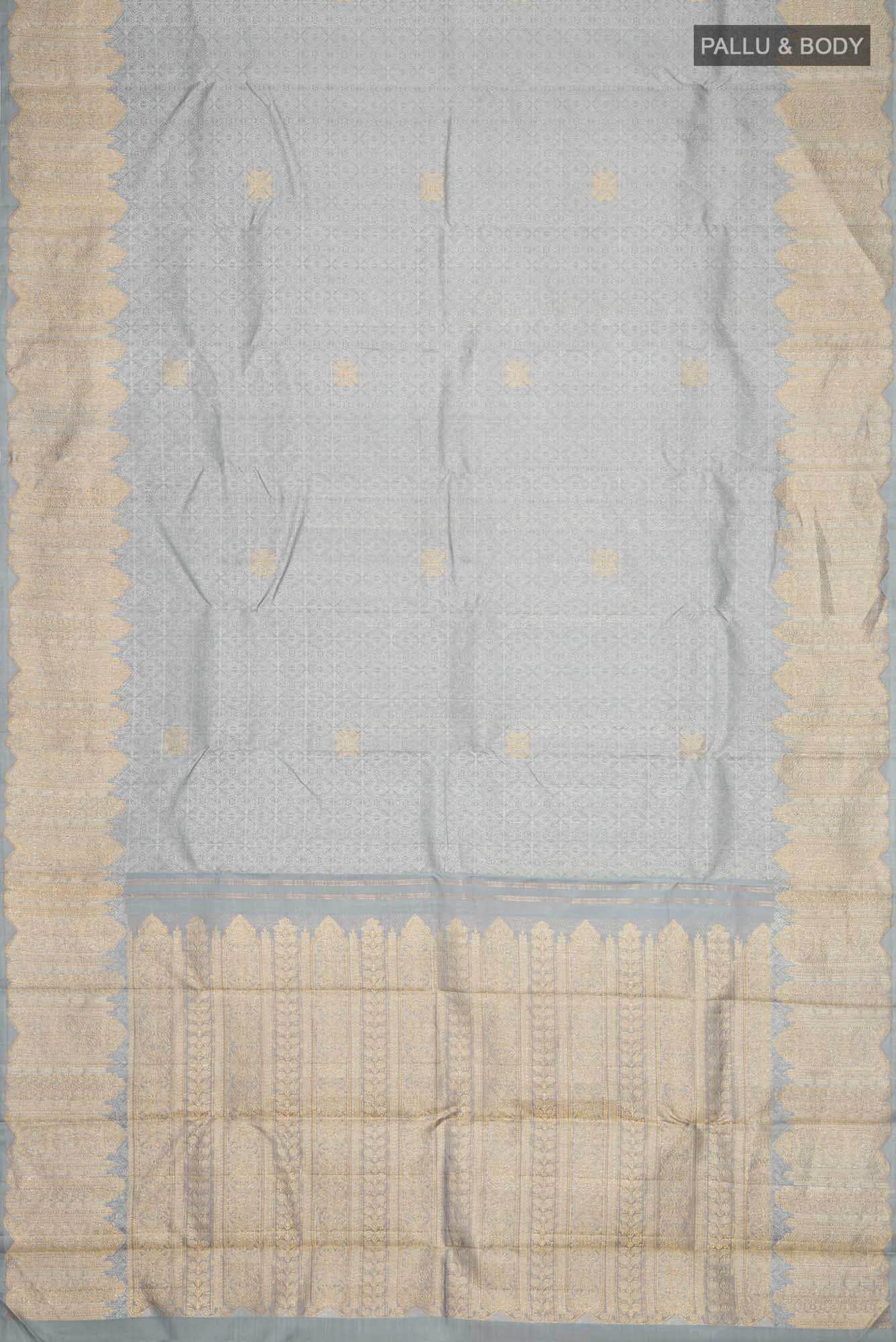 Grey Kanchipuram Silk Saree