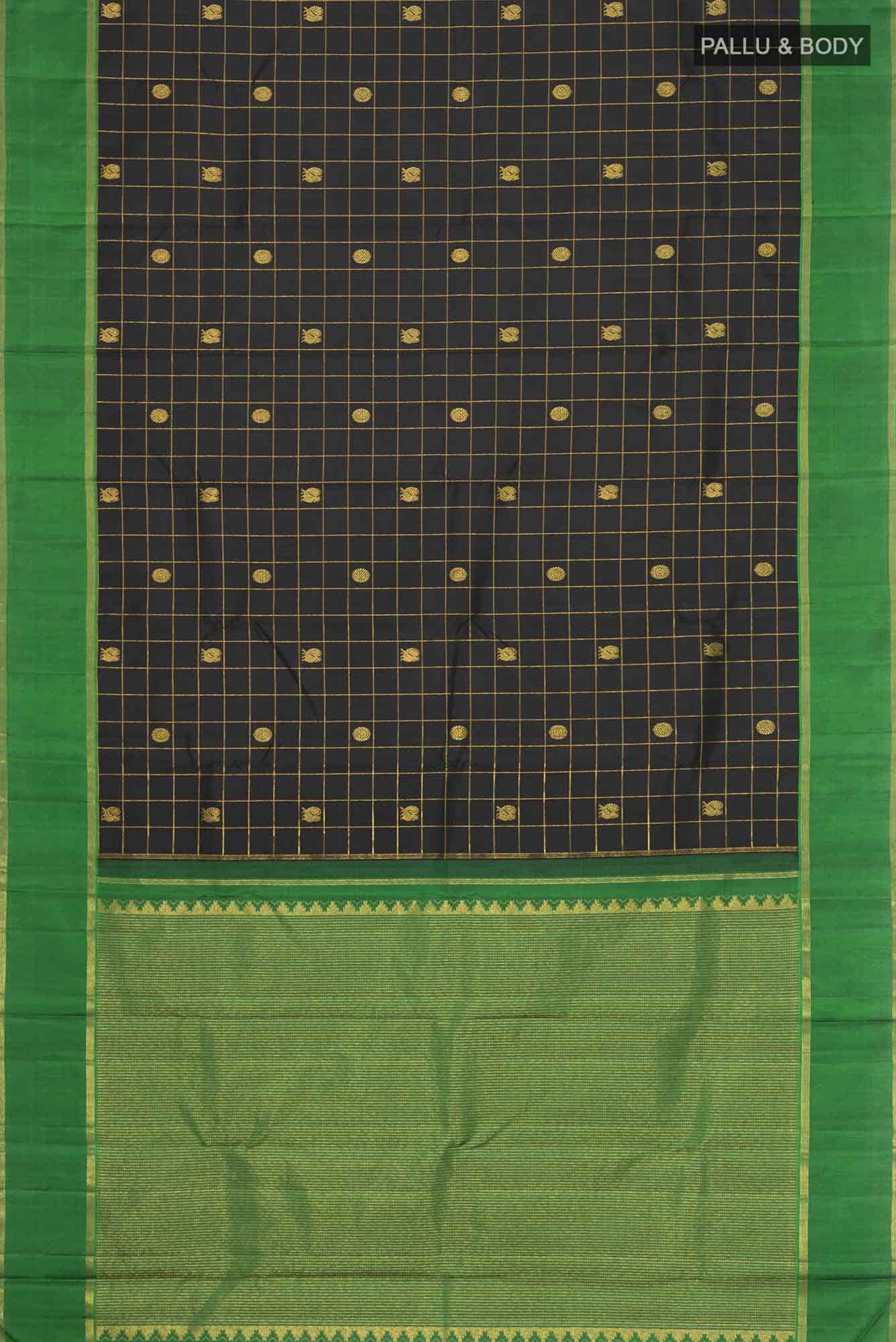 Black Kanchipuram Silk Saree