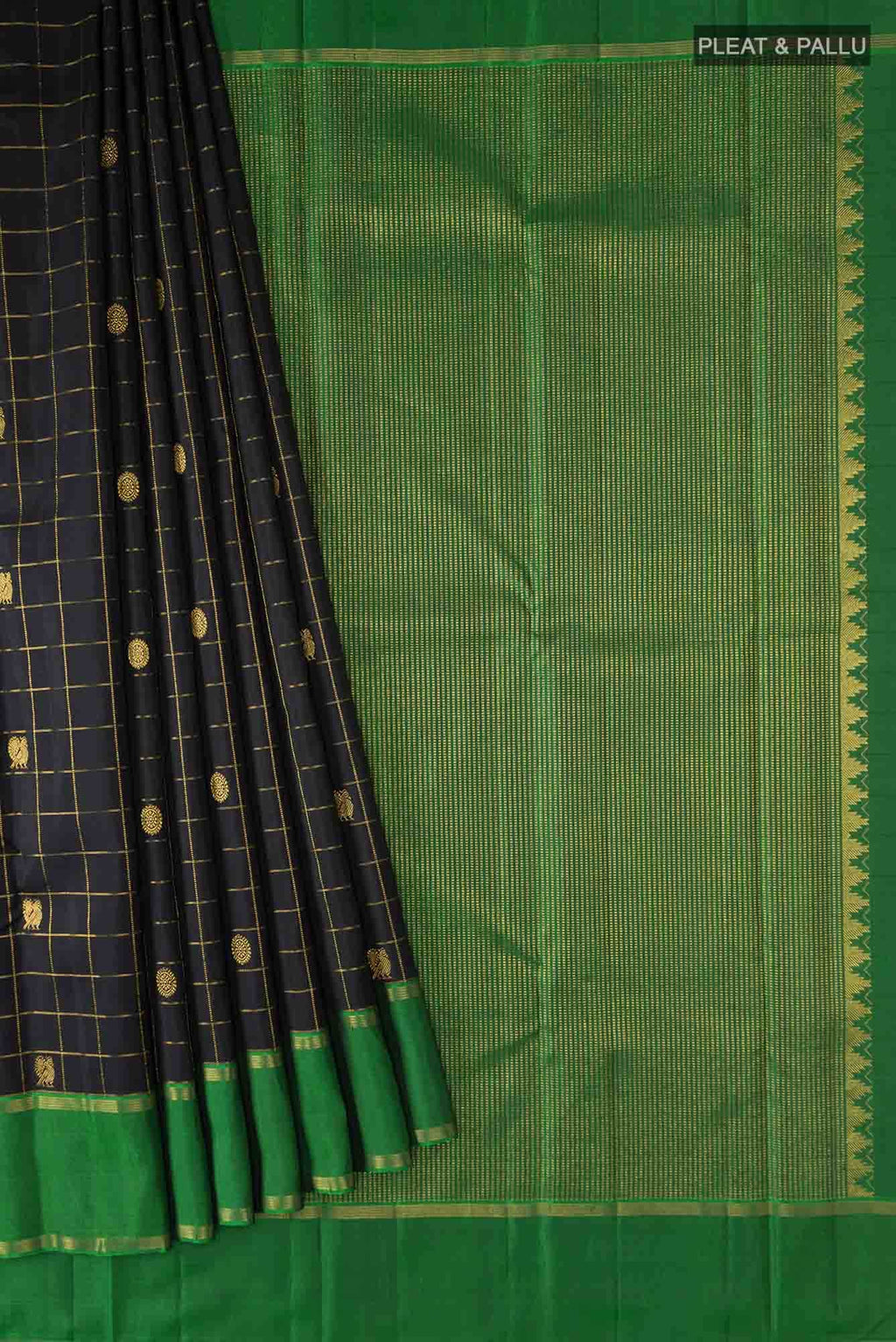 Black Kanchipuram Silk Saree