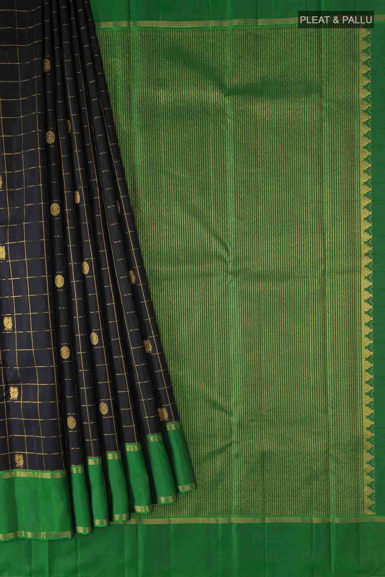 Black Kanchipuram Silk Saree