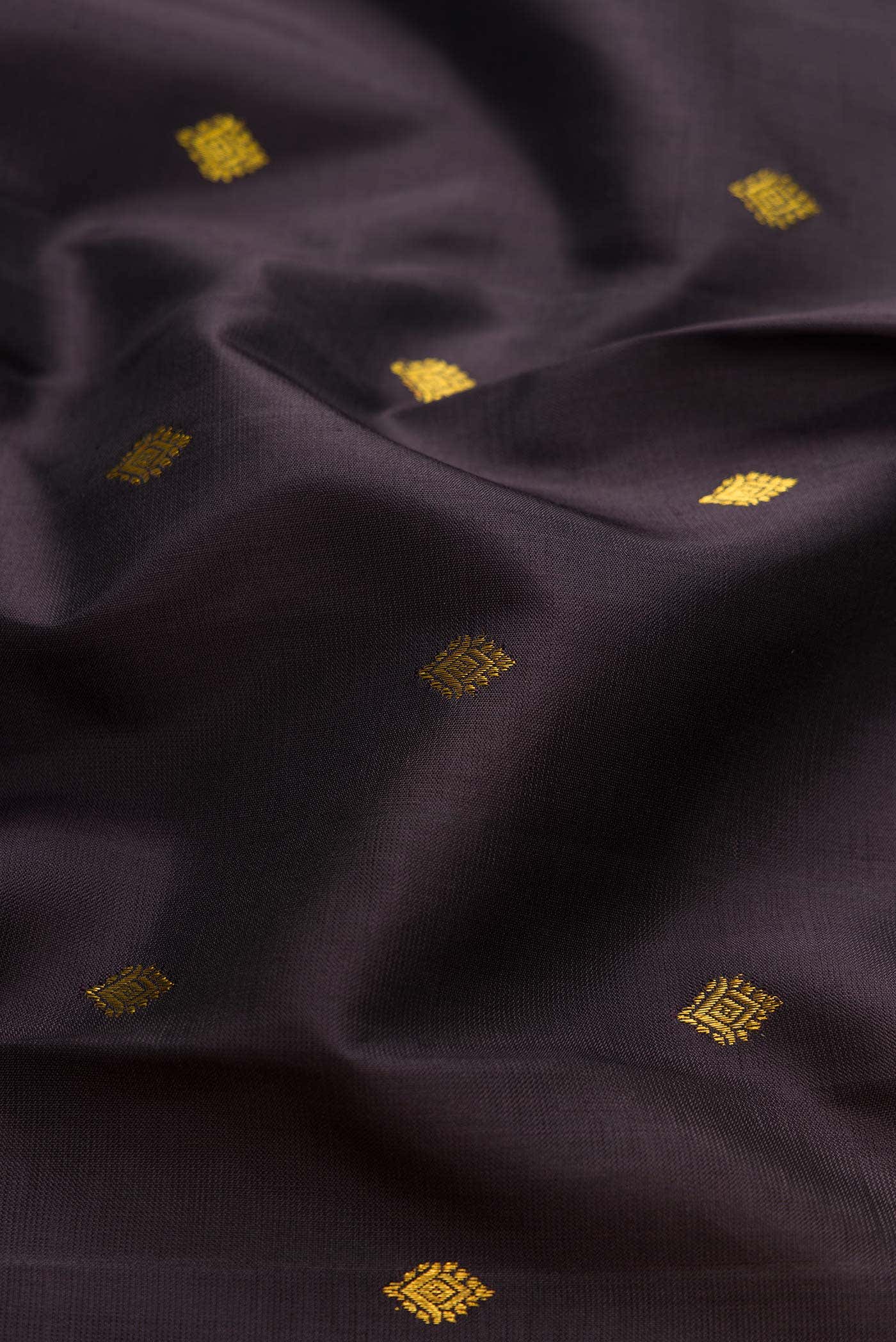 Pure Silk Pure Zari Black Kanchipuram Saree