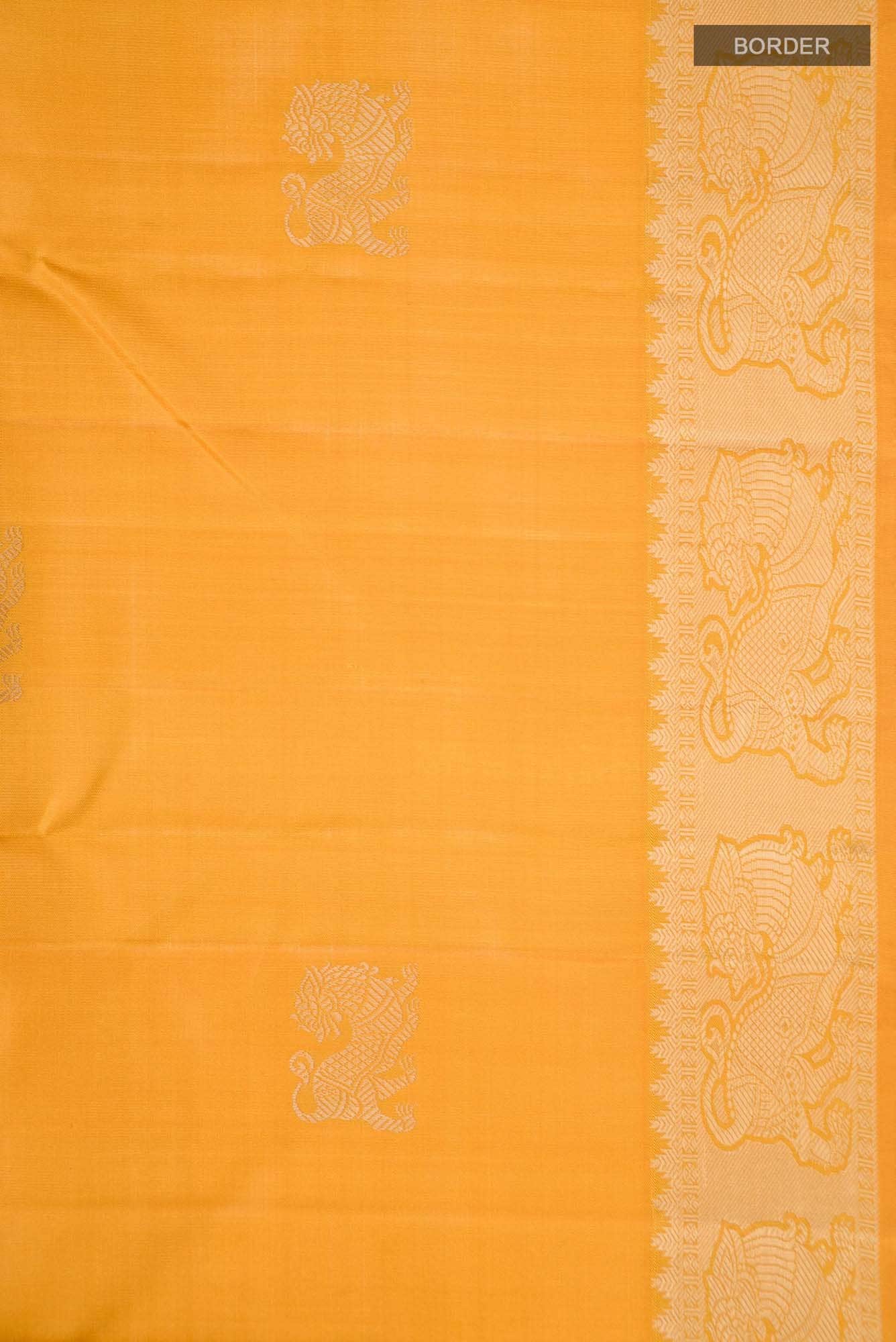 Yellow Kanchipuram Silk Saree
