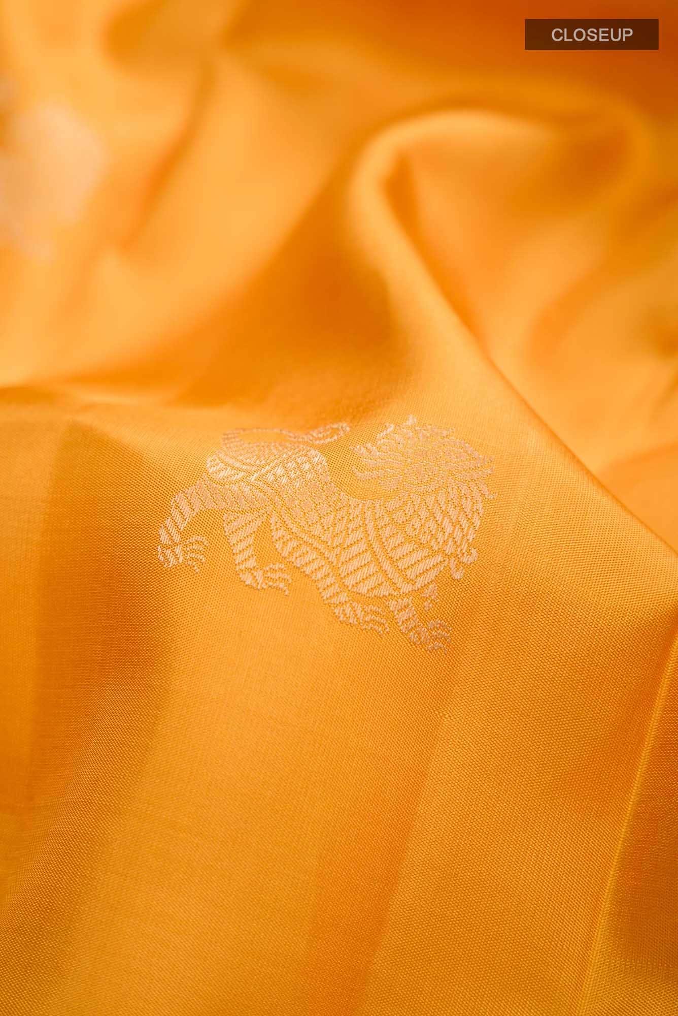 Yellow Kanchipuram Silk Saree