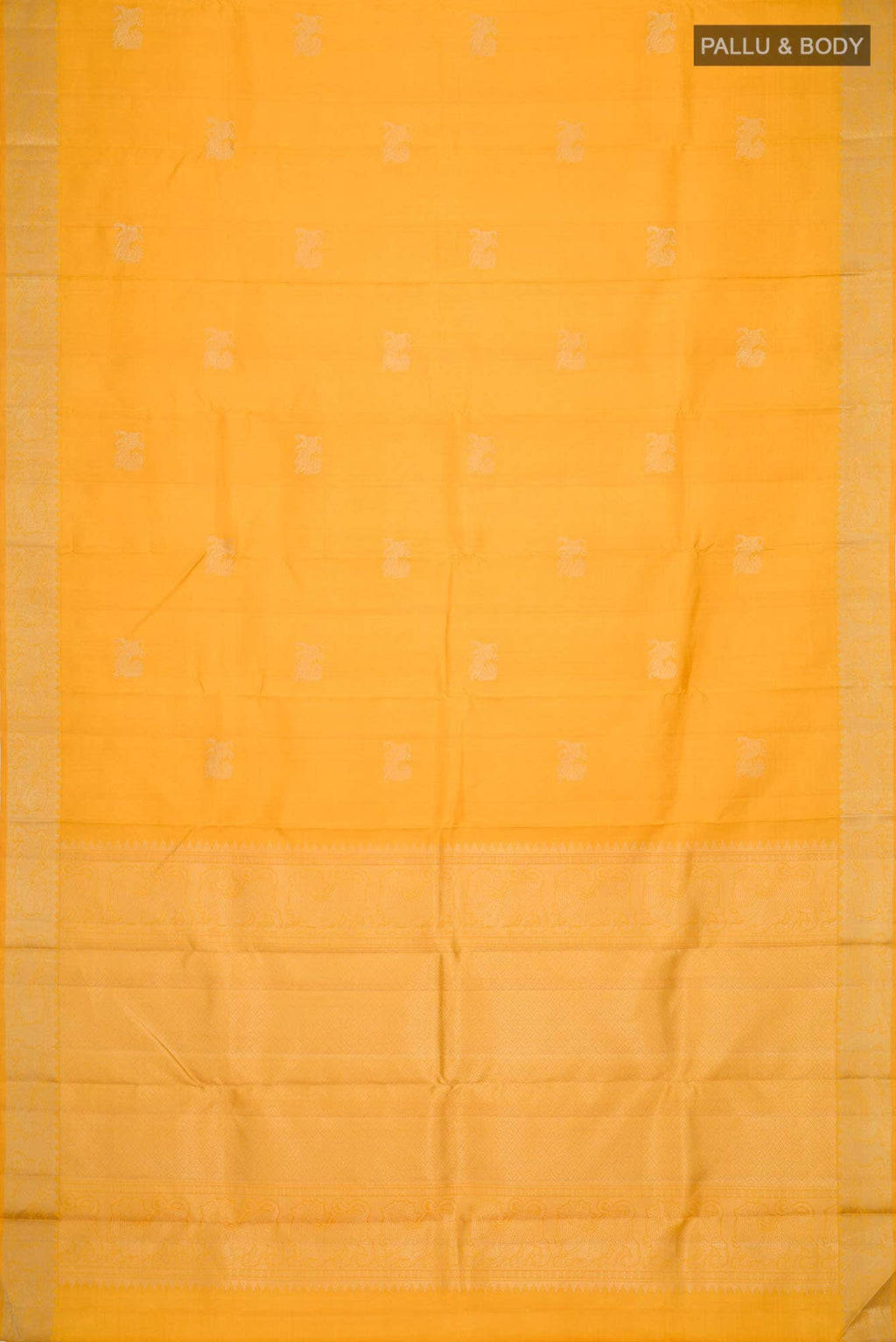 Yellow Kanchipuram Silk Saree