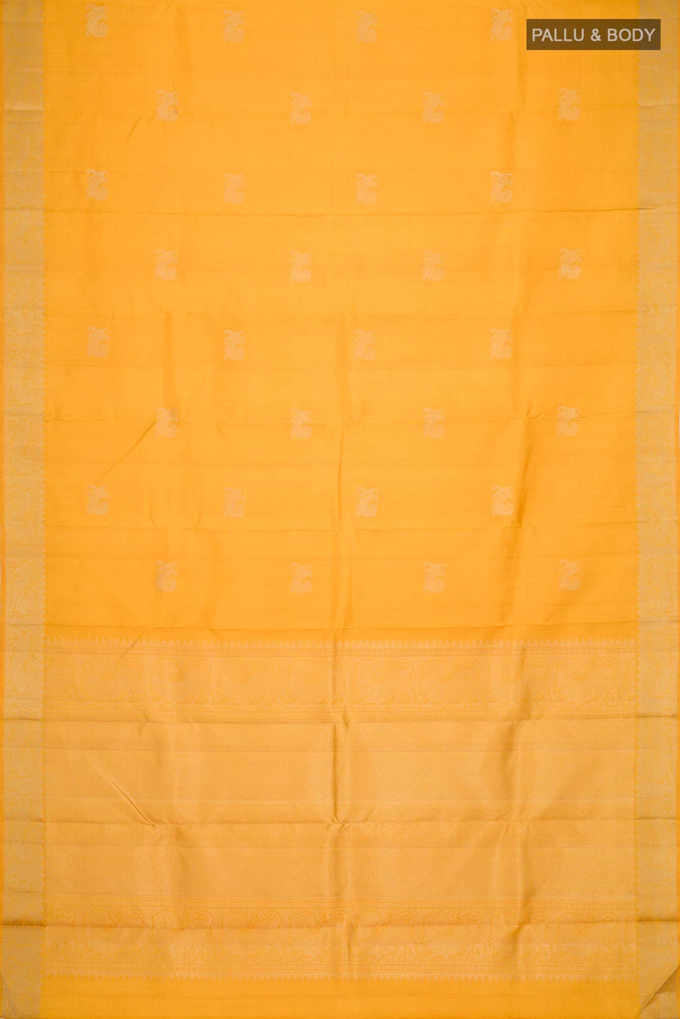 Yellow Kanchipuram Silk Saree