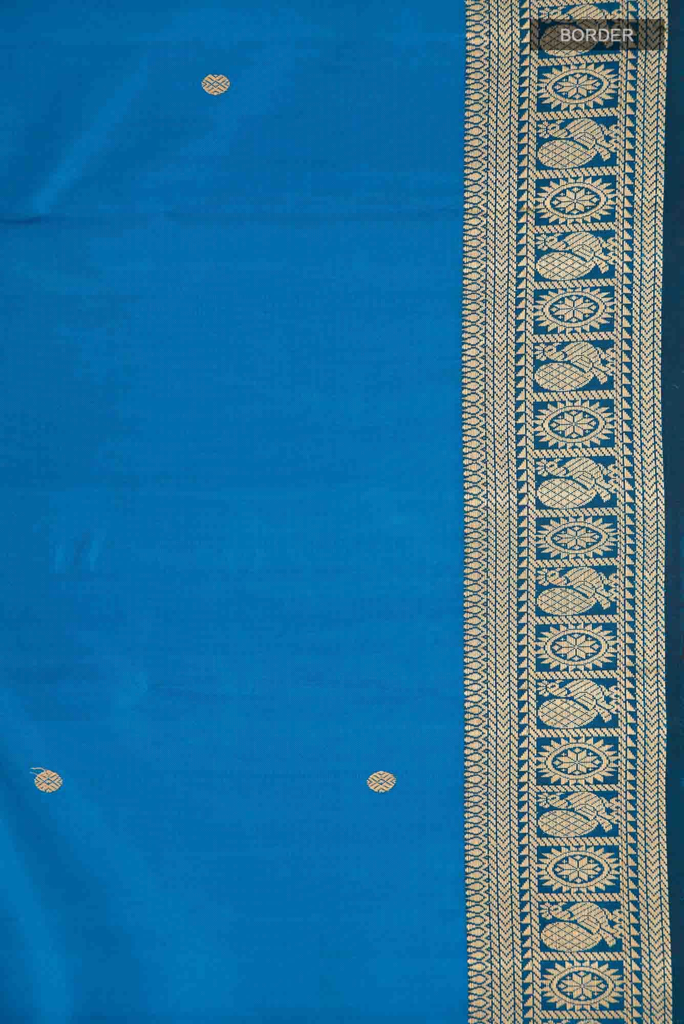 Blue Kanchipuram Silk Saree
