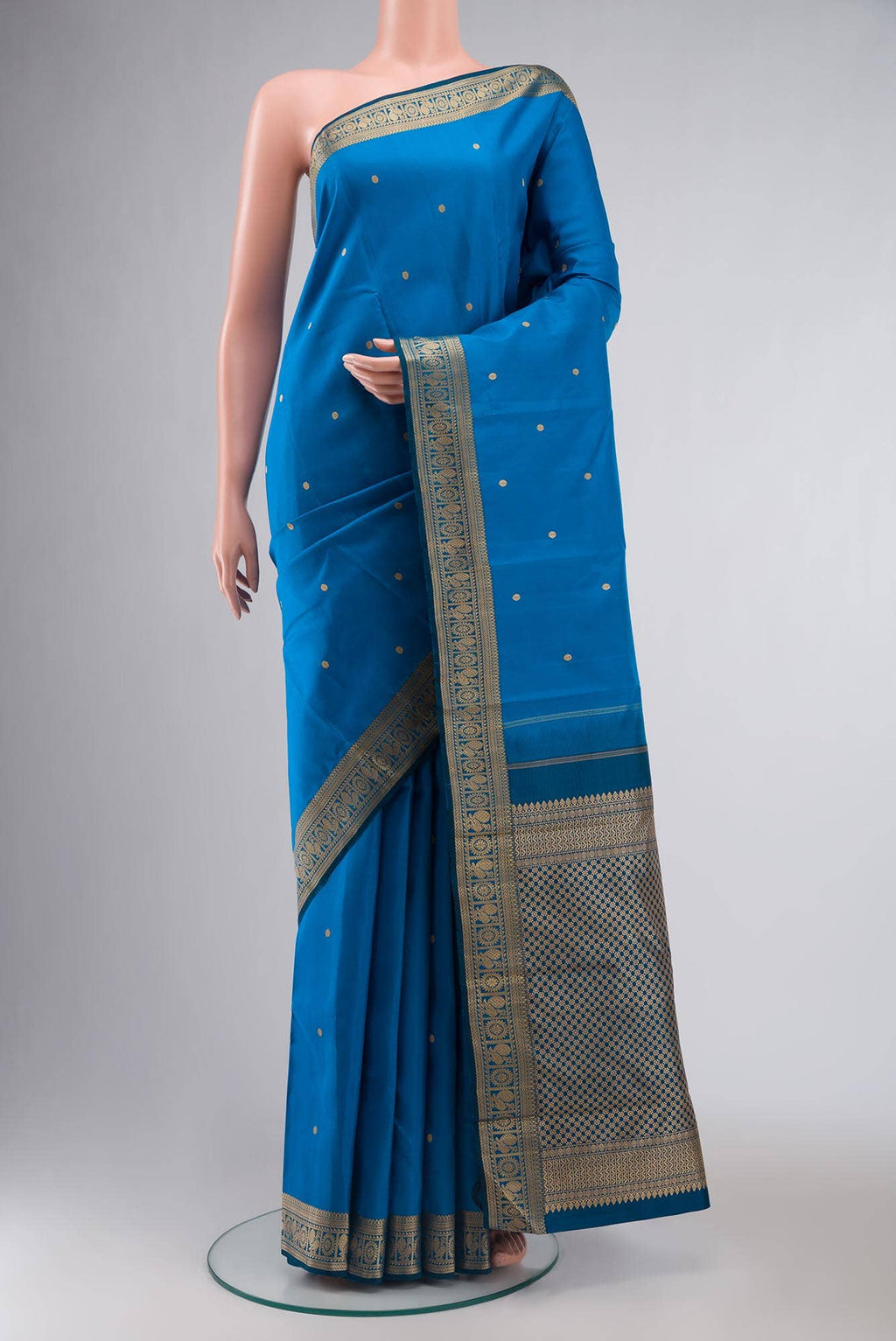 Blue Kanchipuram Silk Saree