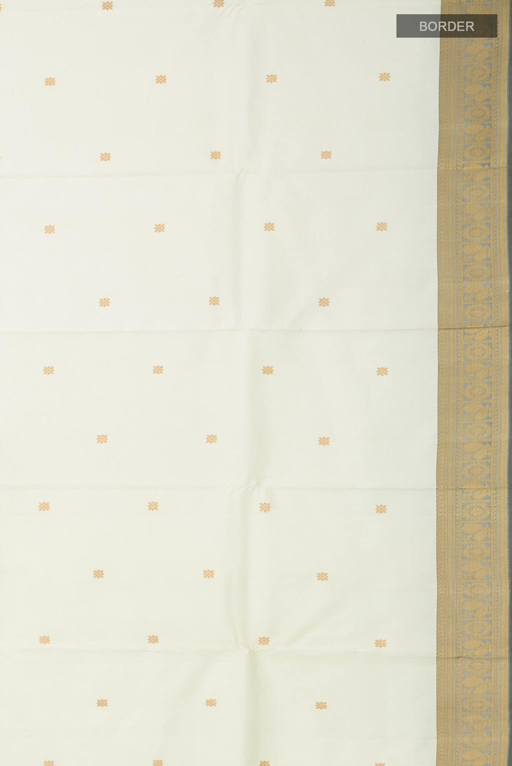 Cream Kanchipuram Silk Saree