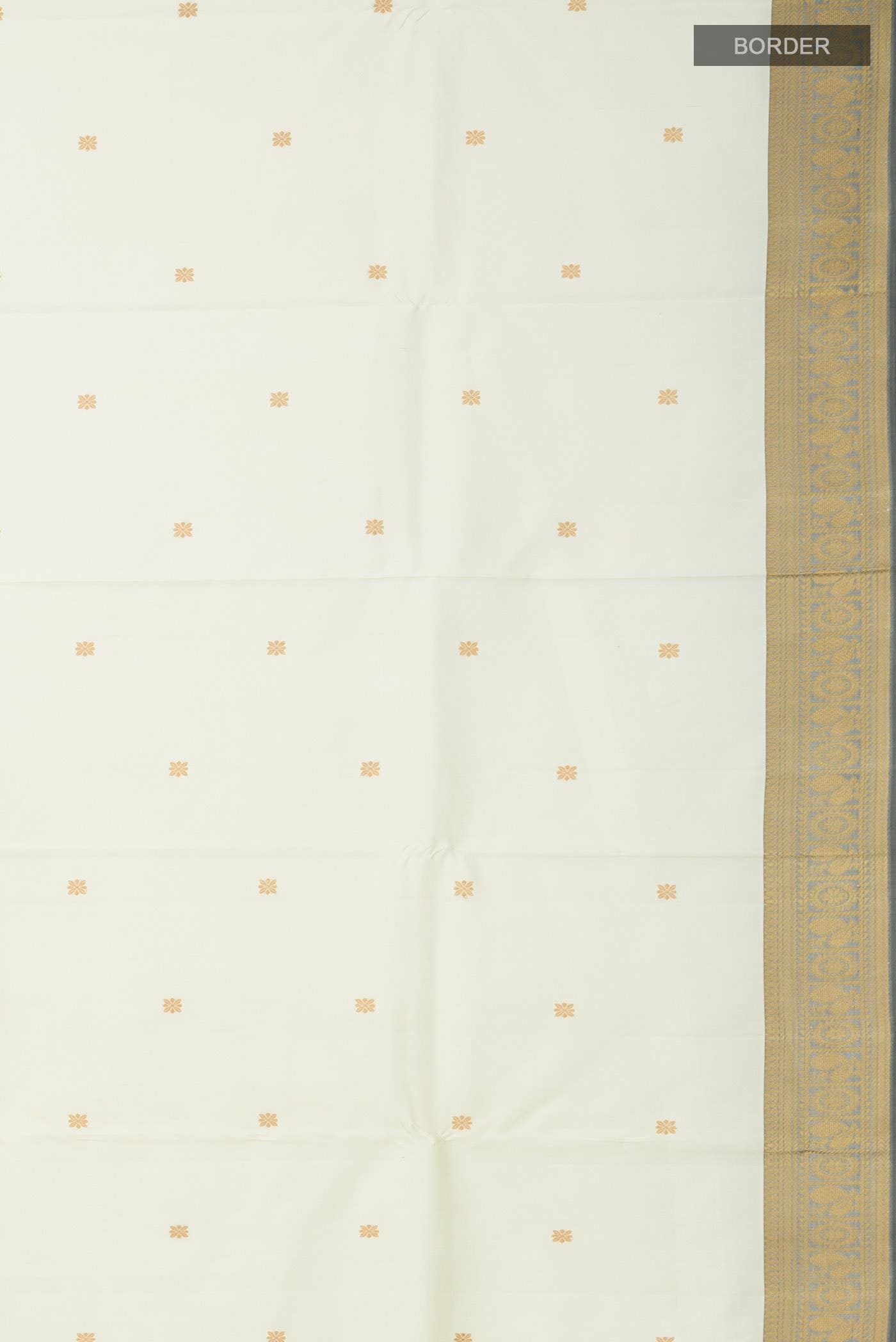 Cream Kanchipuram Silk Saree