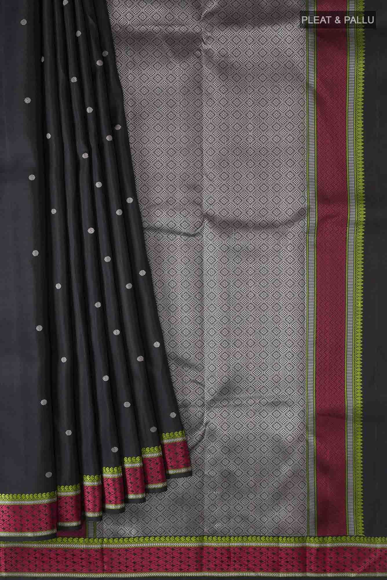 Black Kanchipuram Silk Saree