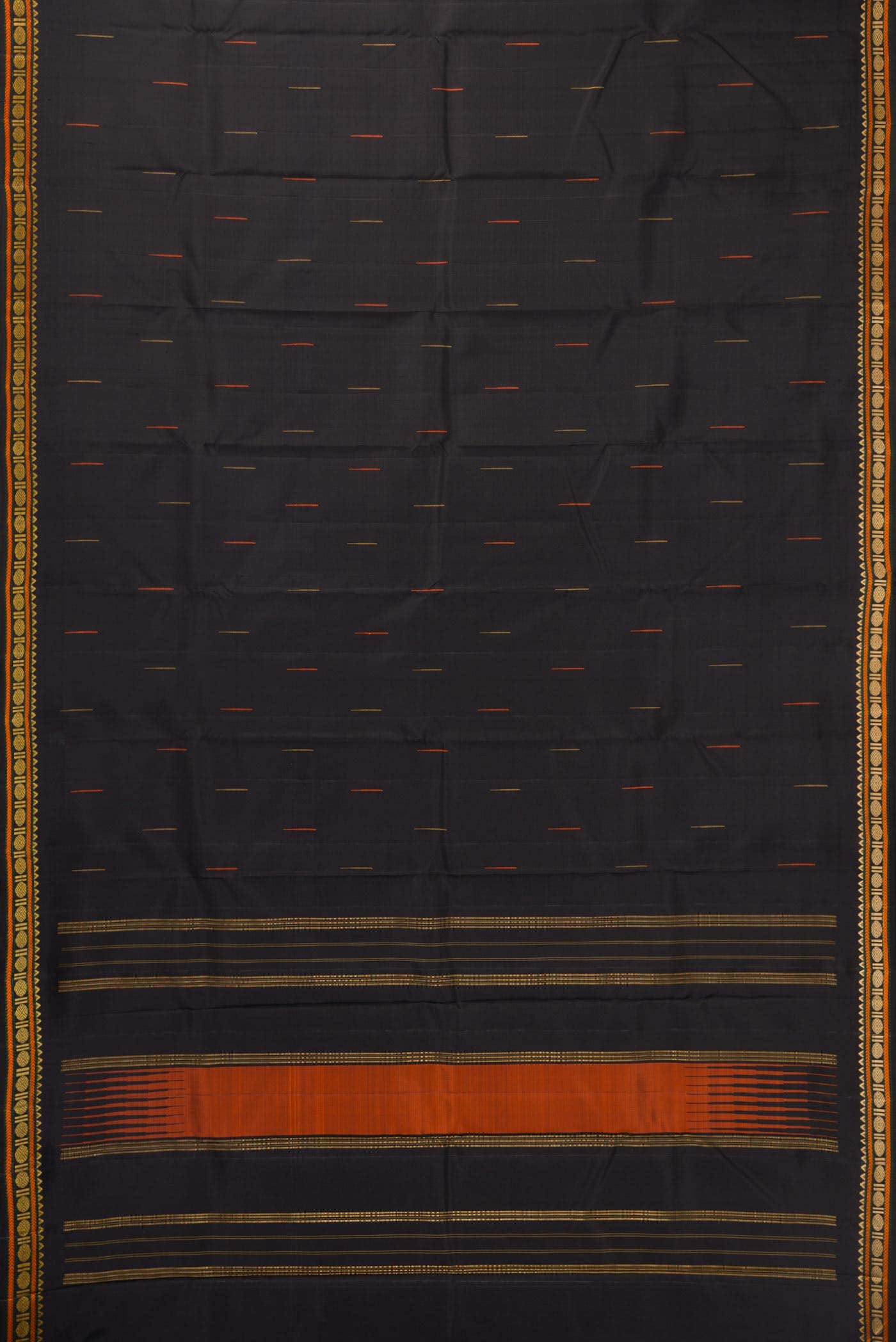 Black Kanchipuram Silk Saree