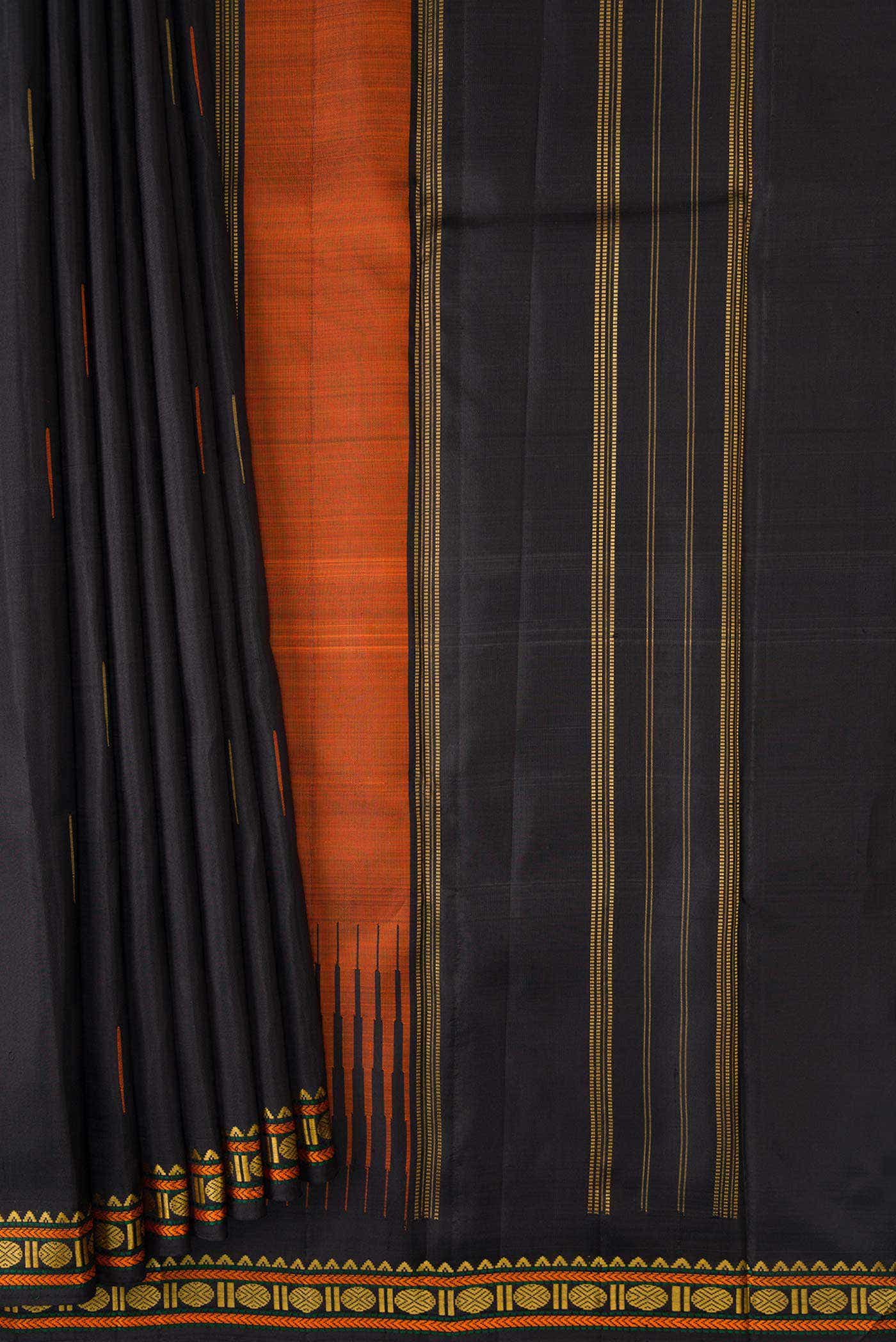 Black Kanchipuram Silk Saree