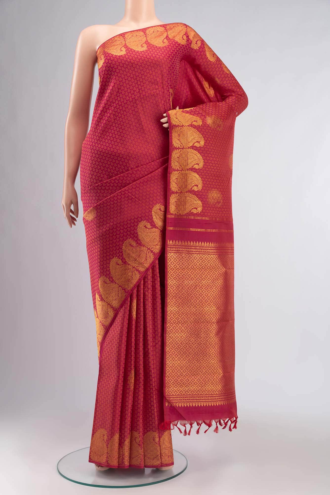 Pink Kanchipuram Silk Saree