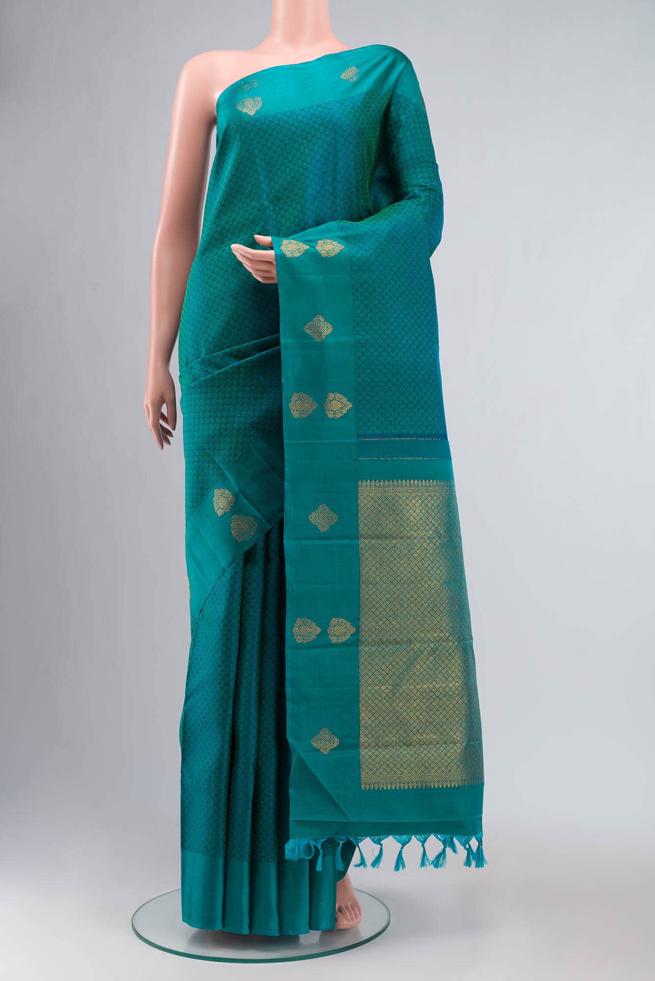 Blue Kanchipuram Silk Saree