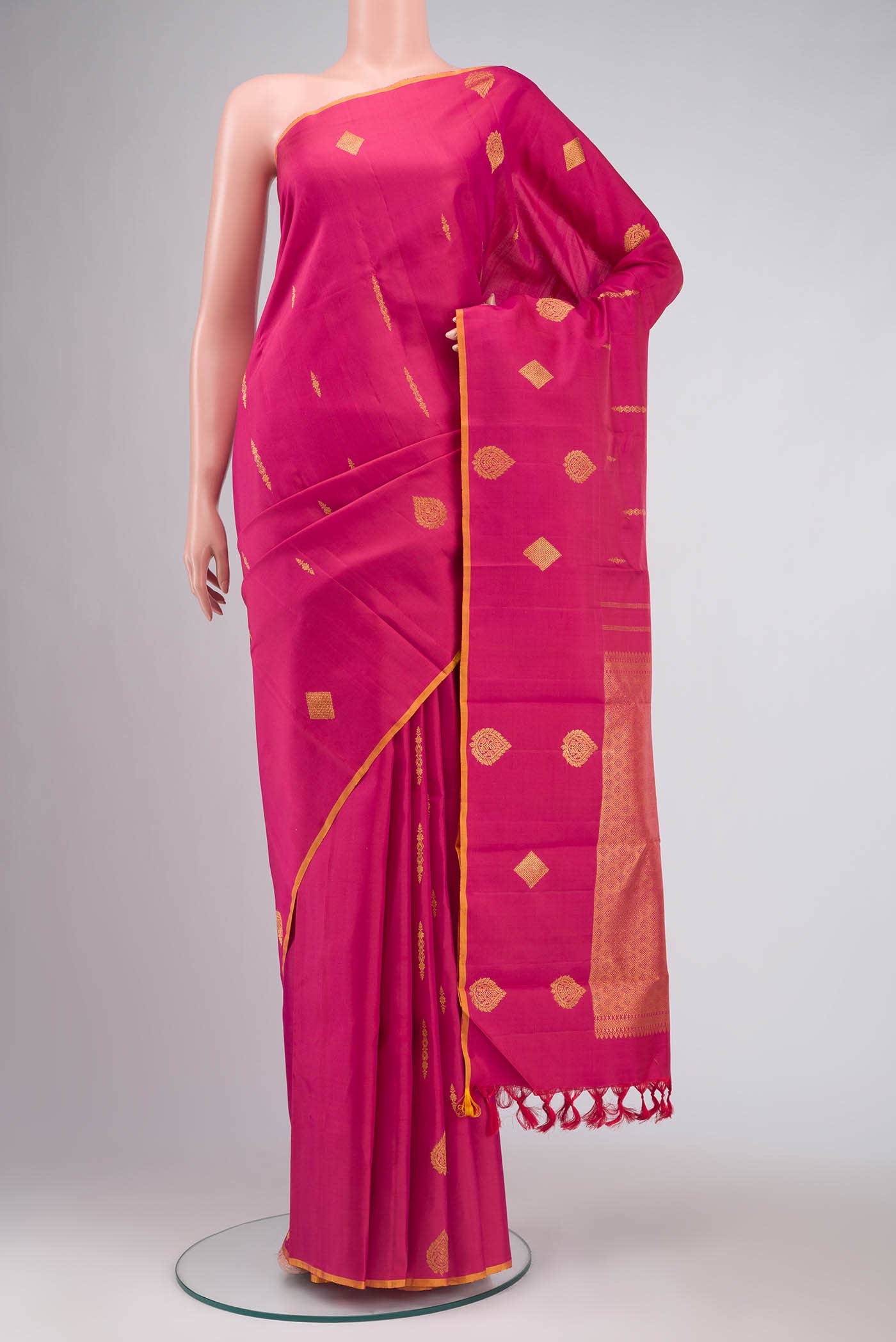 Pink Kanchipuram Silk Saree