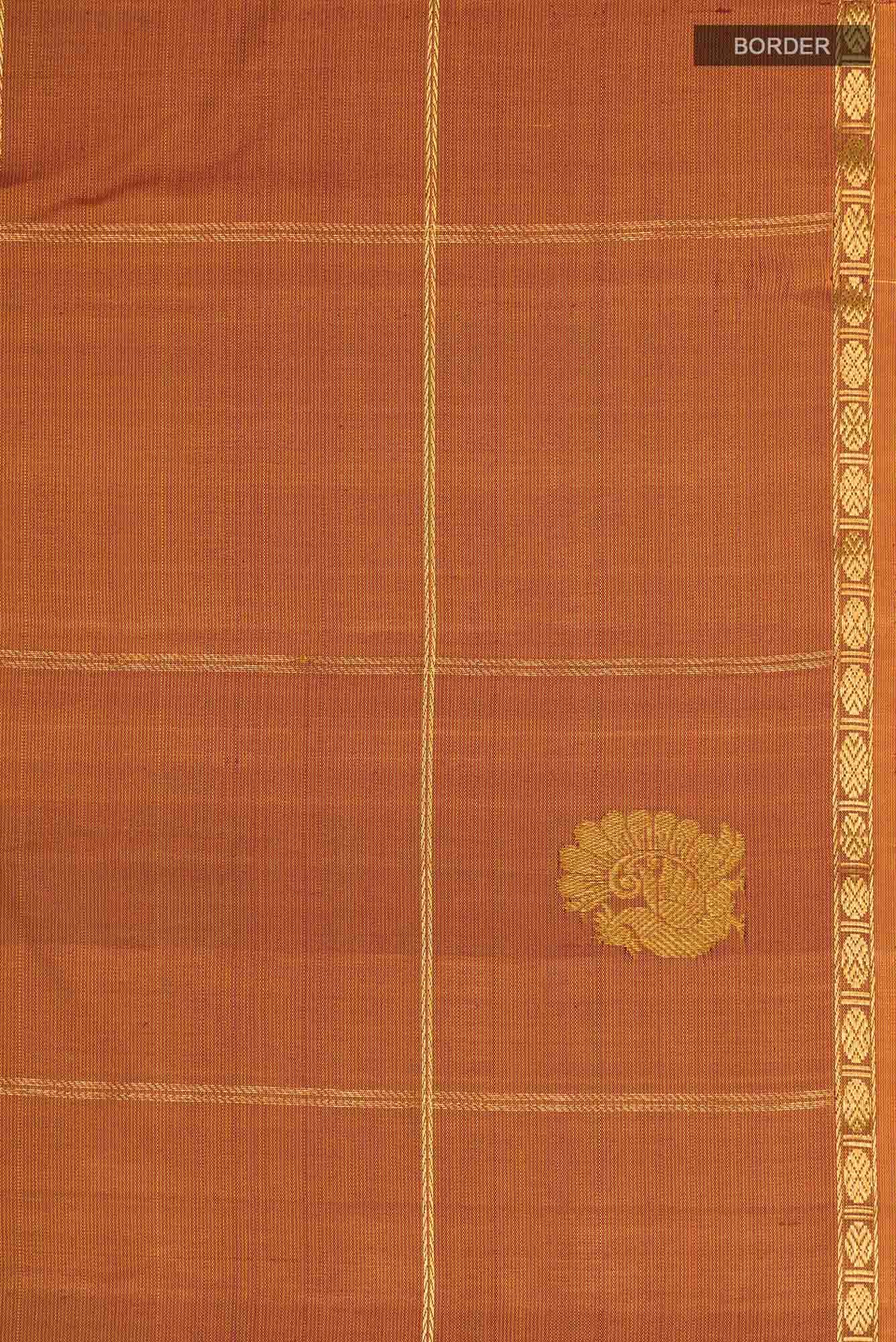 Mustard Kanchipuram Silk Saree