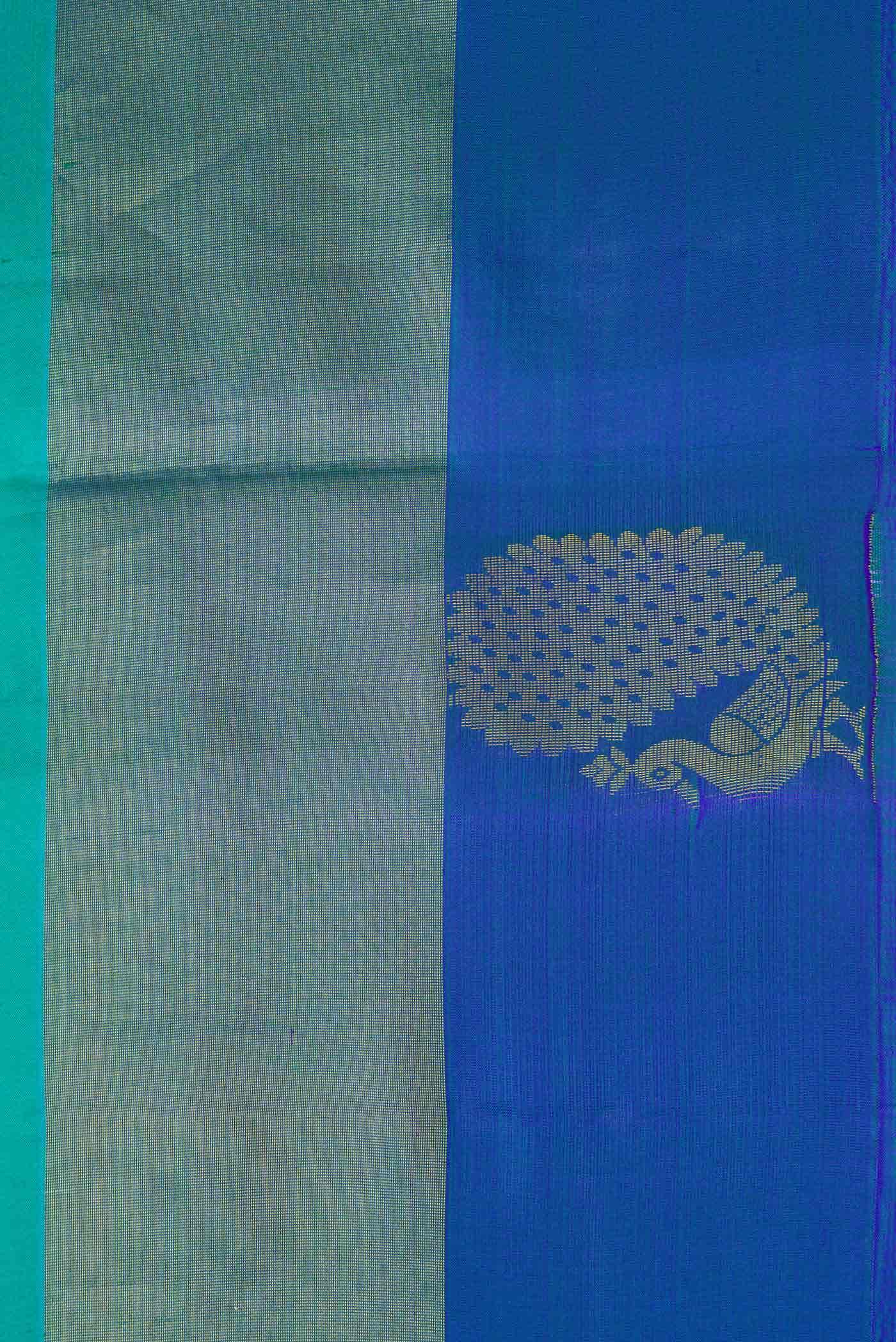 Green Dual Tone Soft Silk Saree