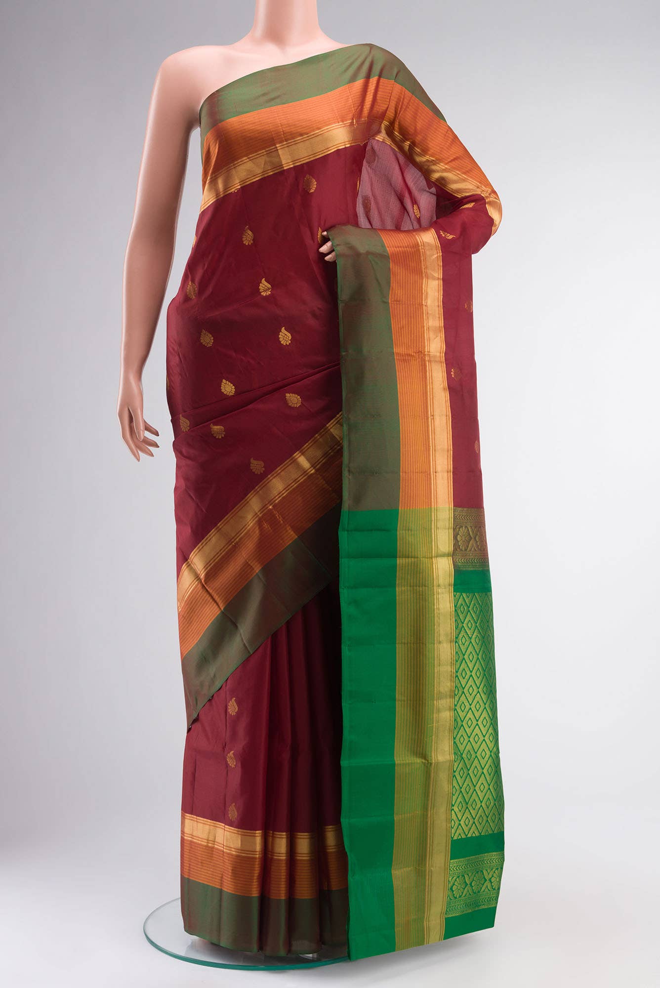 Maroon Soft Silk Saree