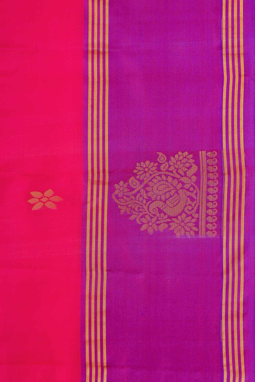 Dark Pink Dual Tone Soft Silk Saree