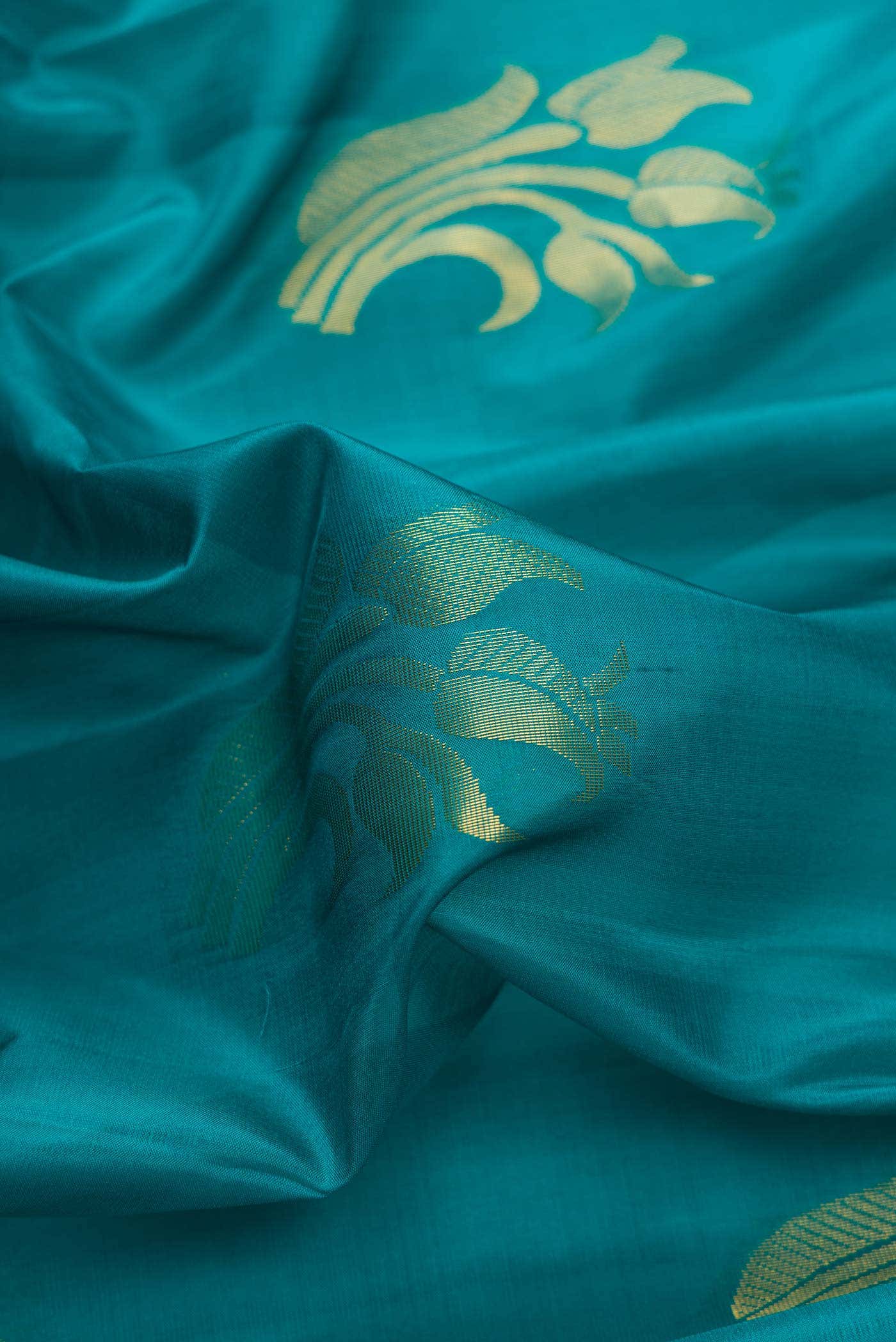 Green Dual Tone Soft Silk Saree