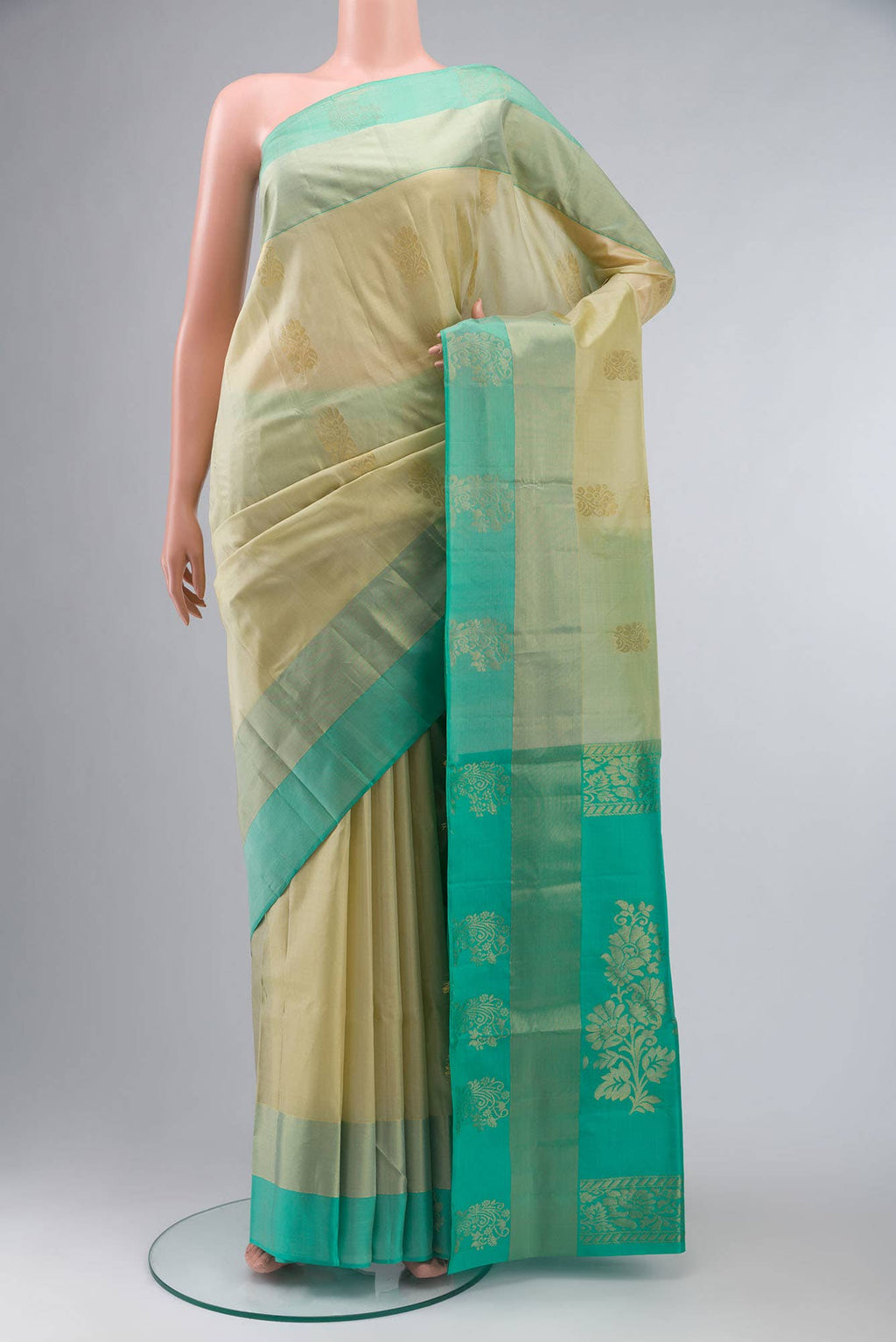 Beige Soft Silk Saree