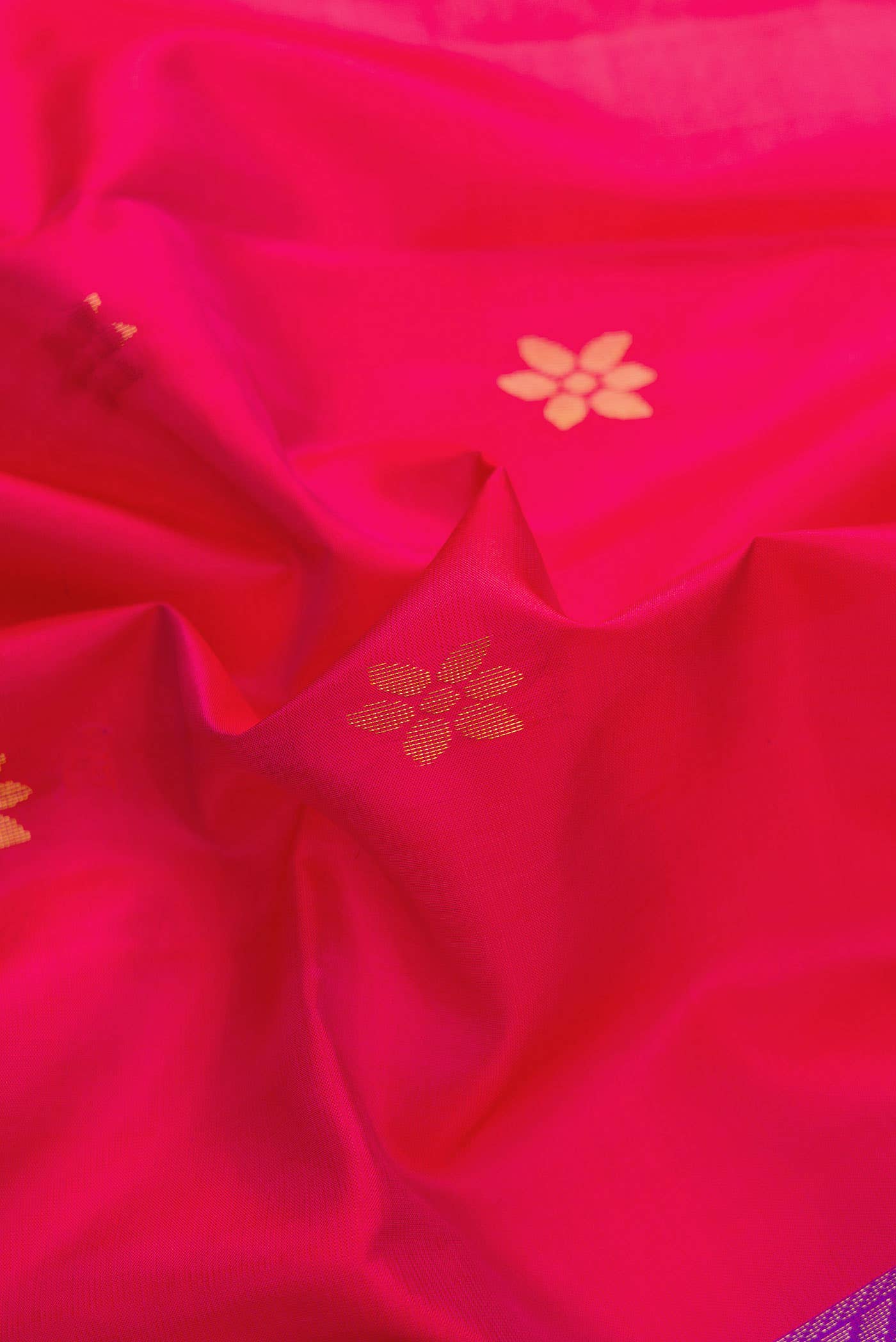 Dark Pink Dual Tone Soft Silk Saree