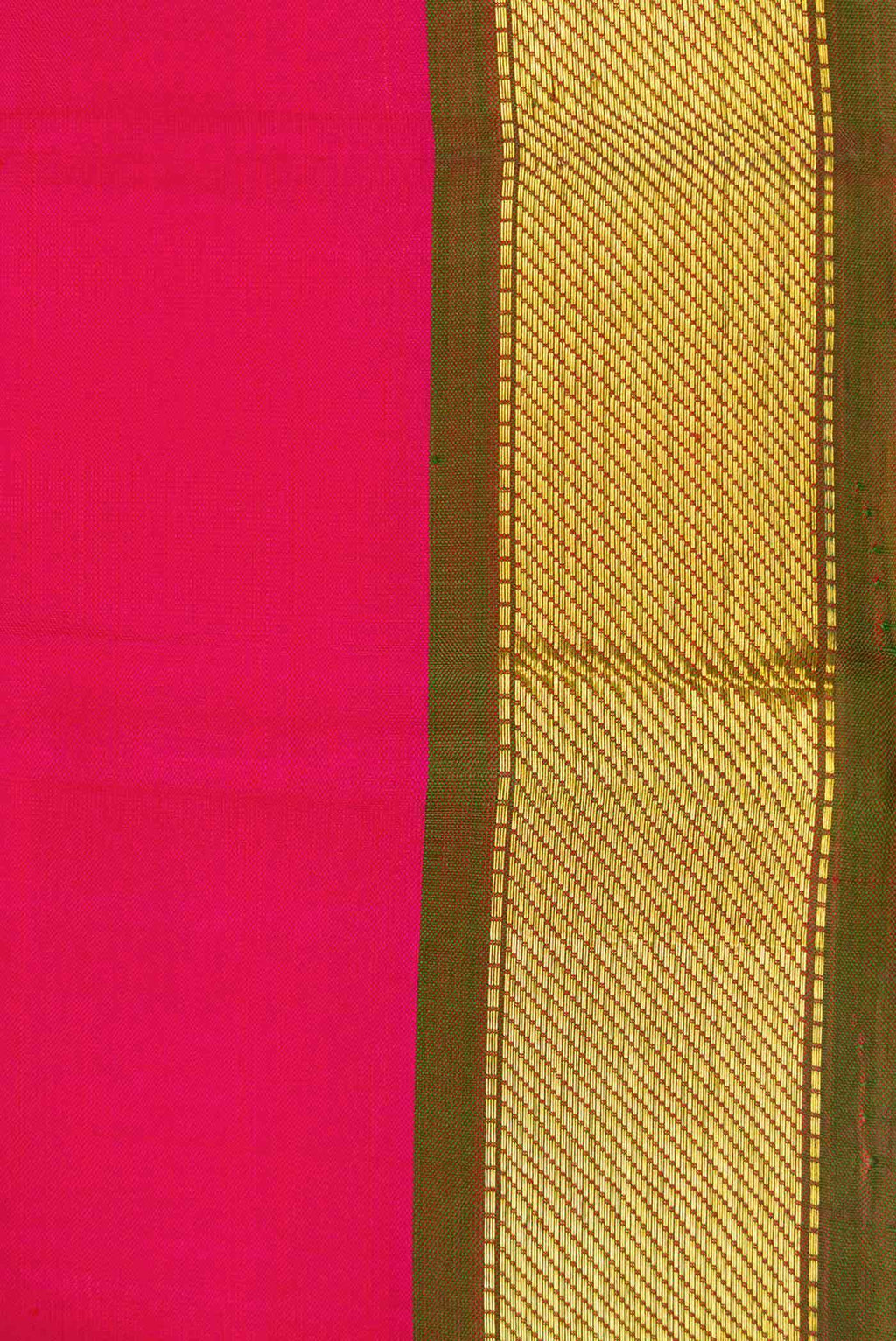 Pure Silk Pure Zari Dark Pink Dual Tone Kanchipuram Saree