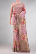 Pink Dual Tone Mysore Georgette Saree