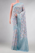Grey Dual Tone Mysore Georgette Saree
