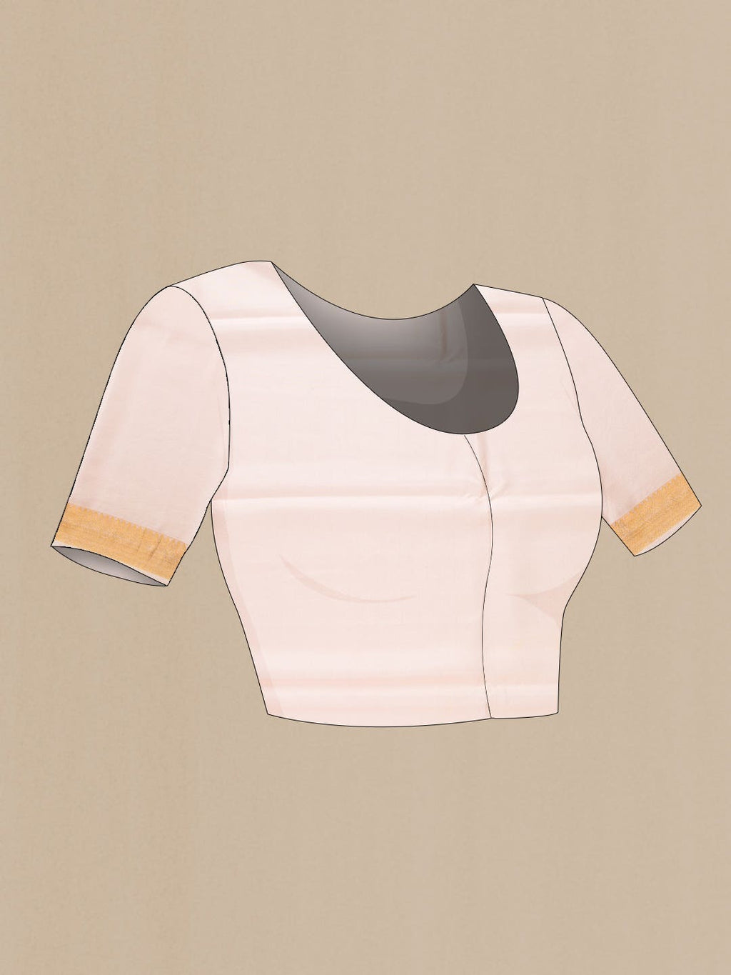 Rose Gold Dual Tone Kanchipuram Silk Saree