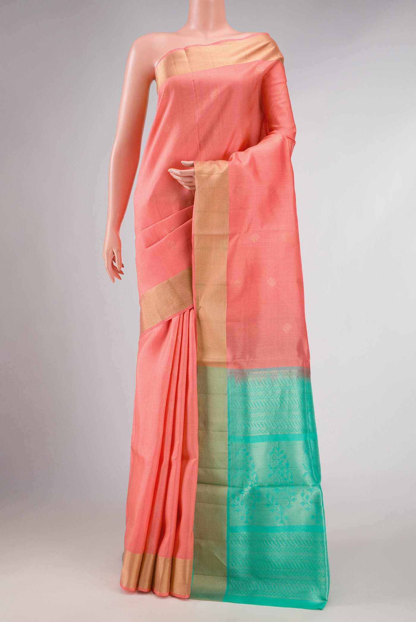 Pink Dual Tone Soft Silk Saree