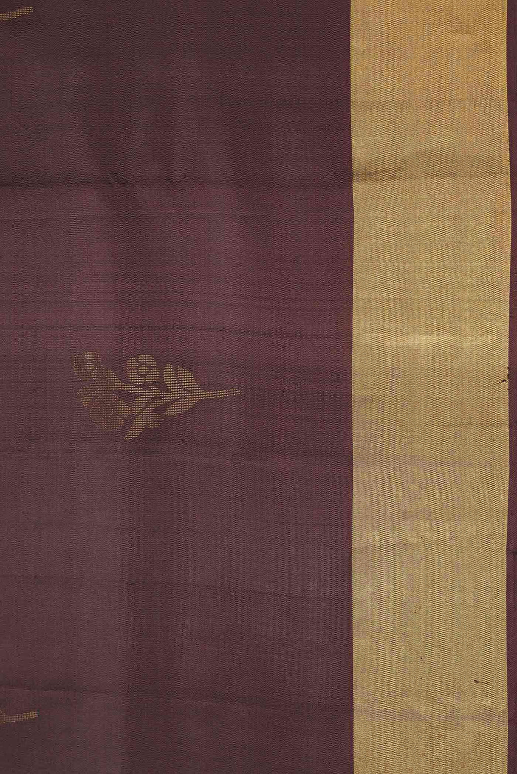Brown Dual Tone Soft Silk Saree