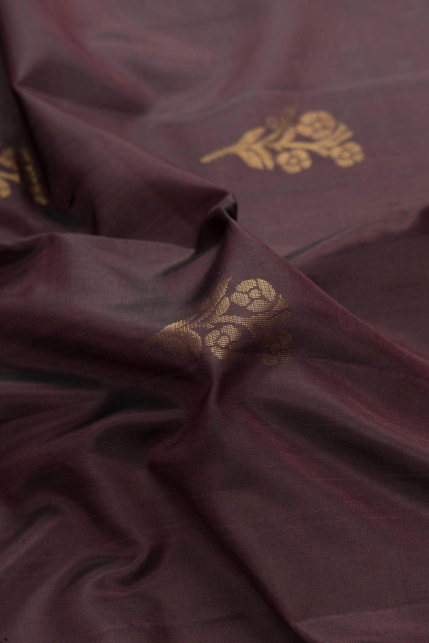 Brown Dual Tone Soft Silk Saree