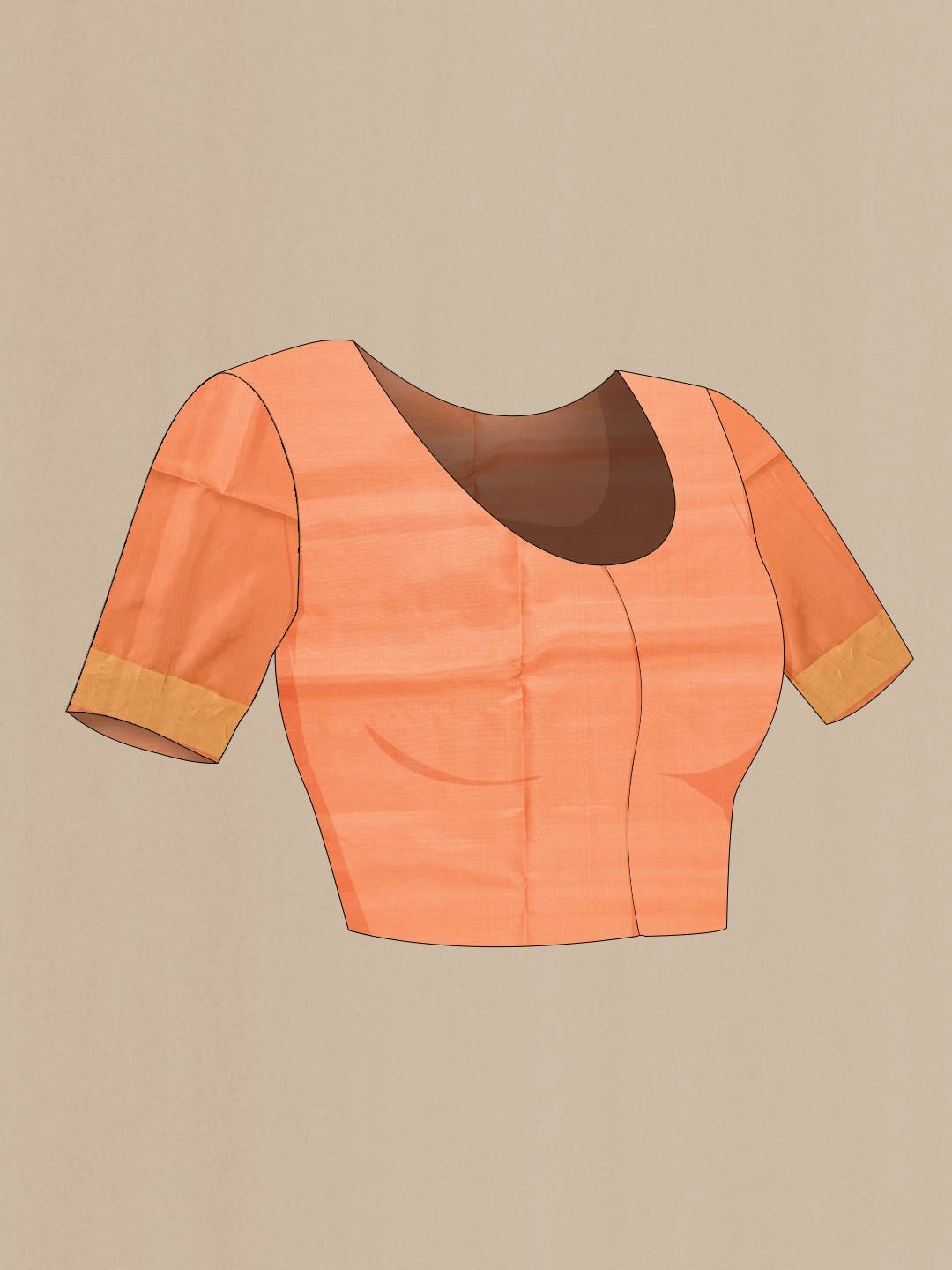 Peach Dual Tone Soft Silk Saree