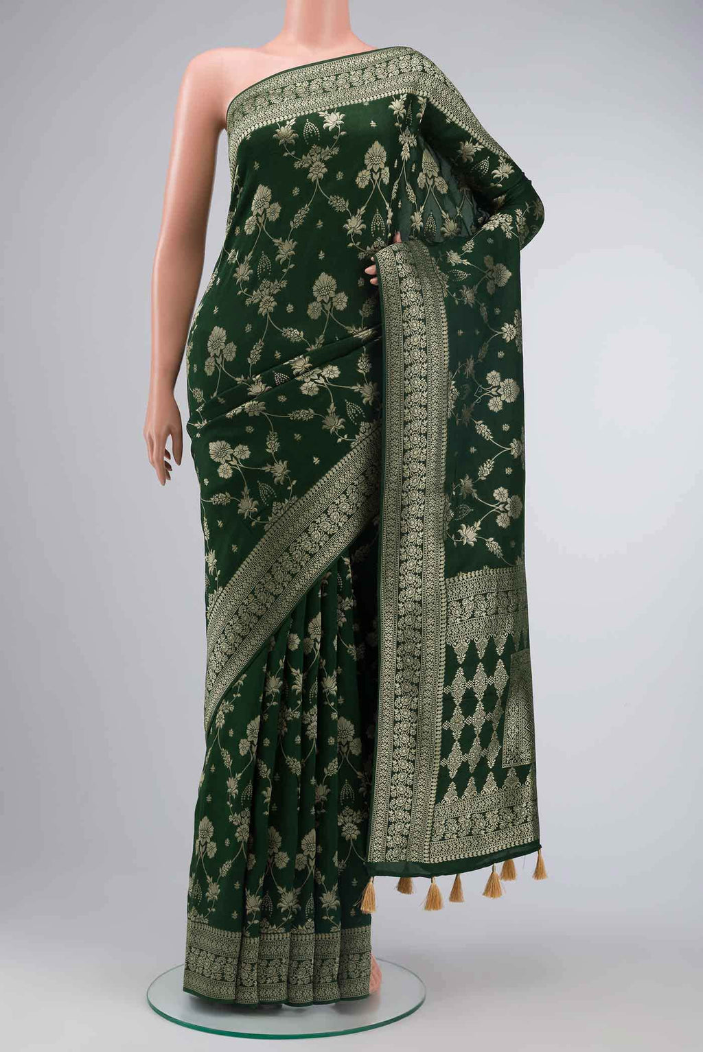 Green Georgette Saree