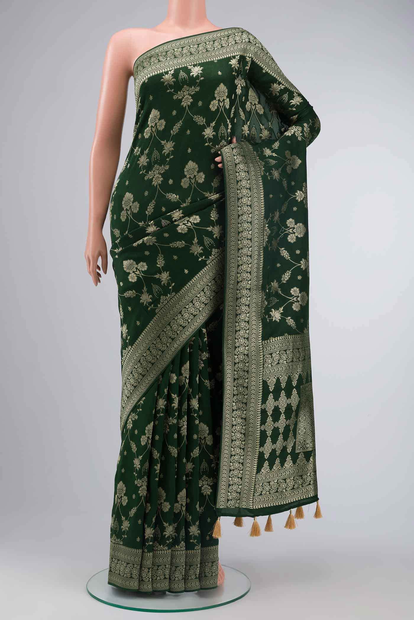 Green Georgette Saree