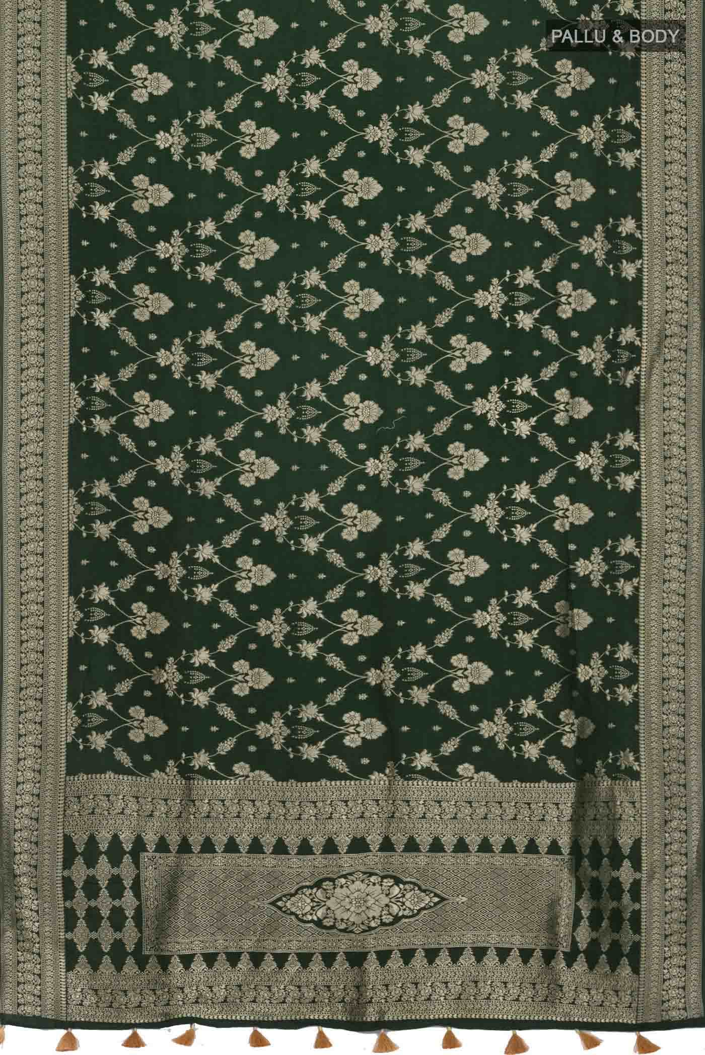 Green Georgette Saree