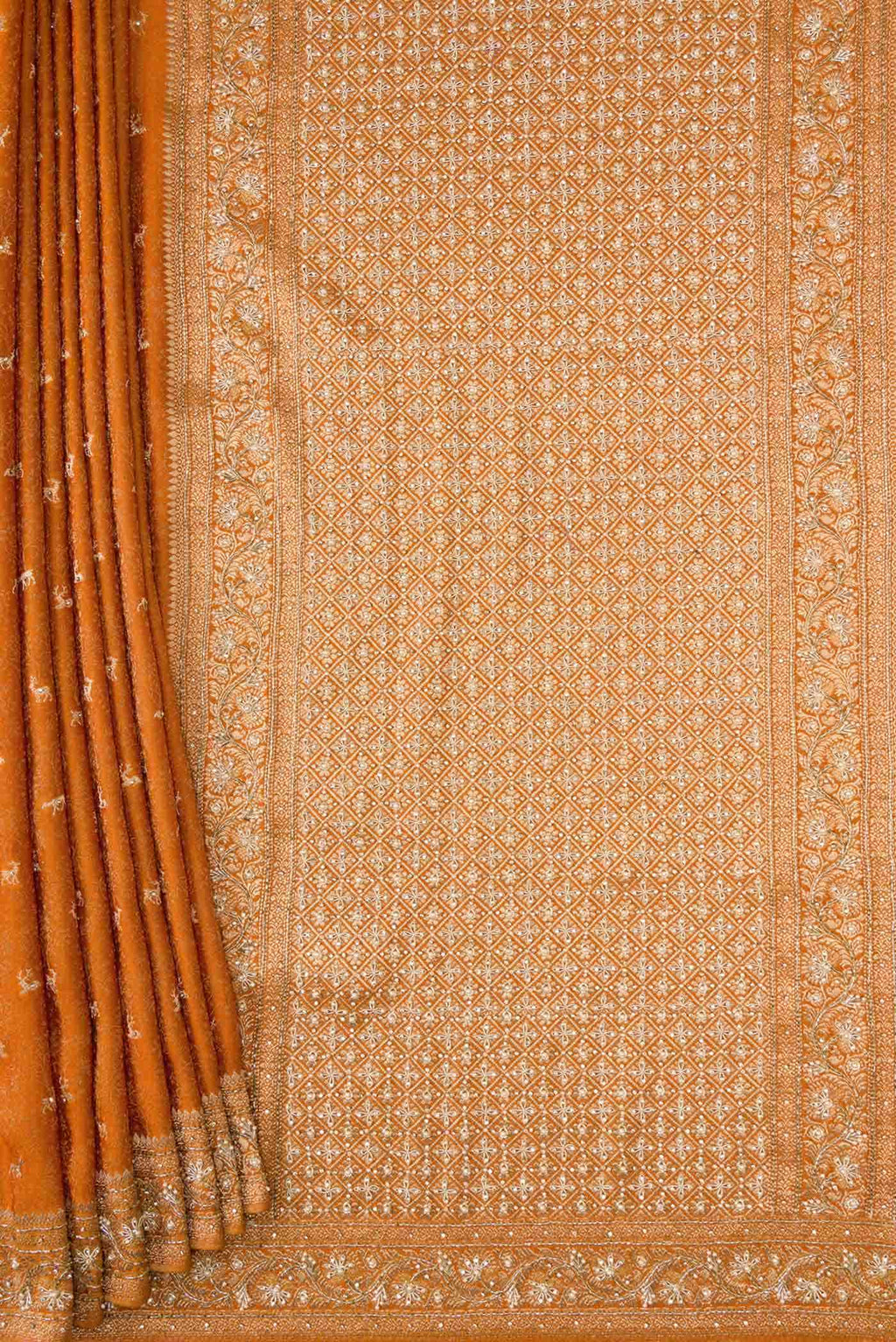 Mustard Dual Tone Mysore Georgette Saree