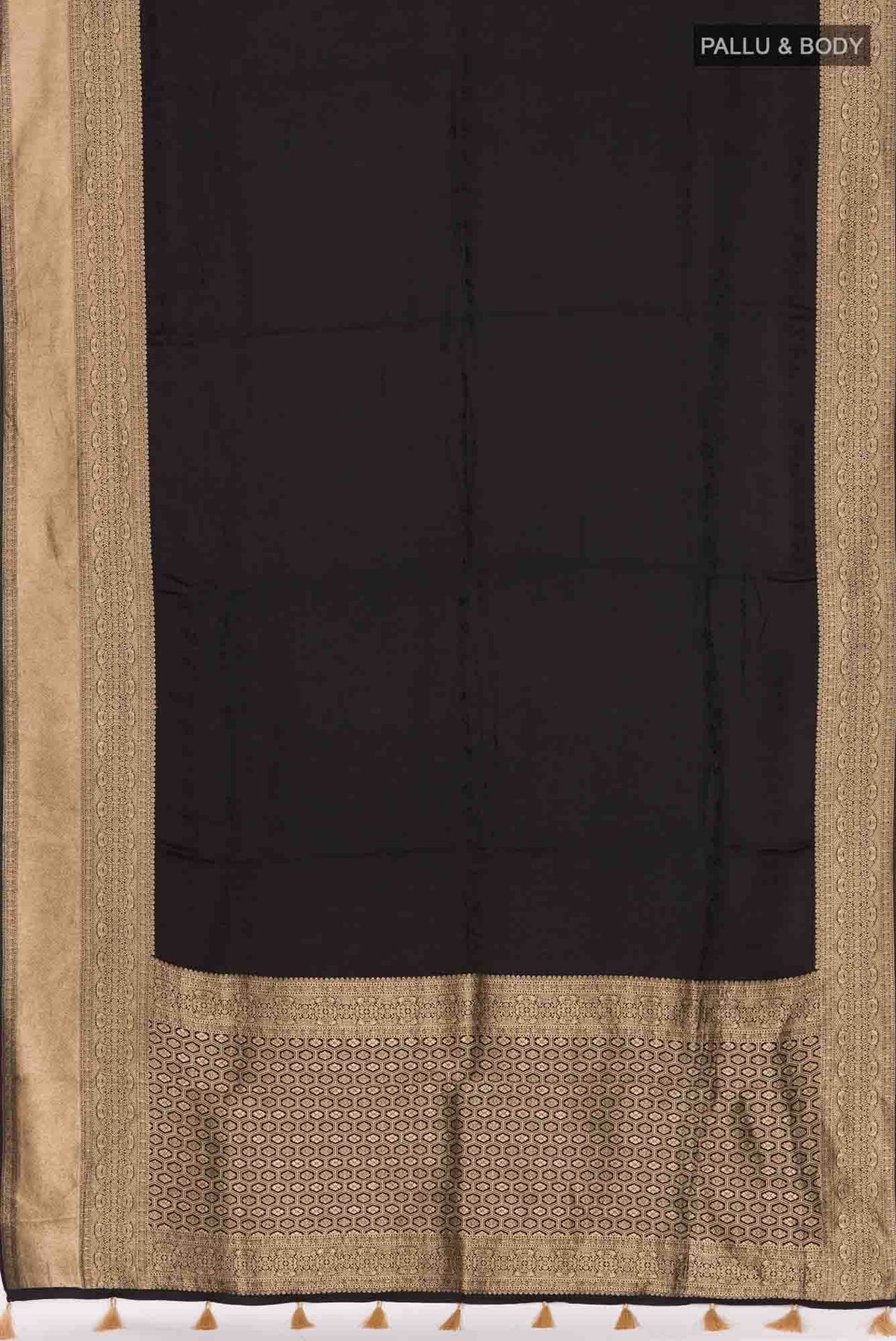 Black Blended Crepe Saree