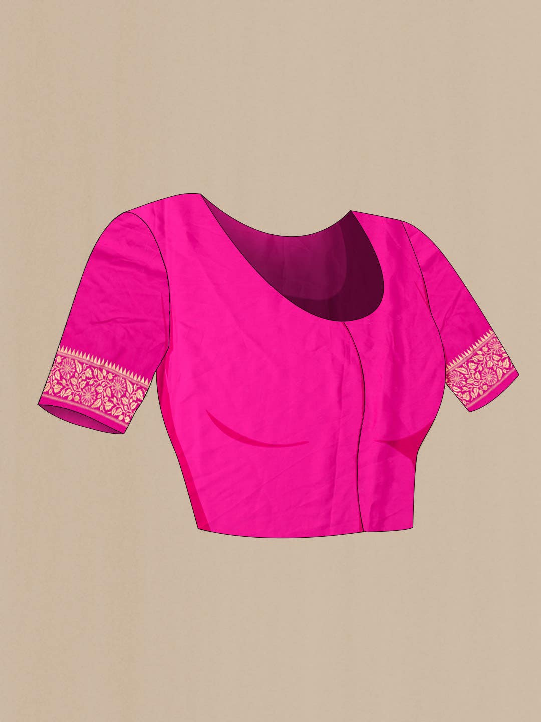 Pink Georgette Saree