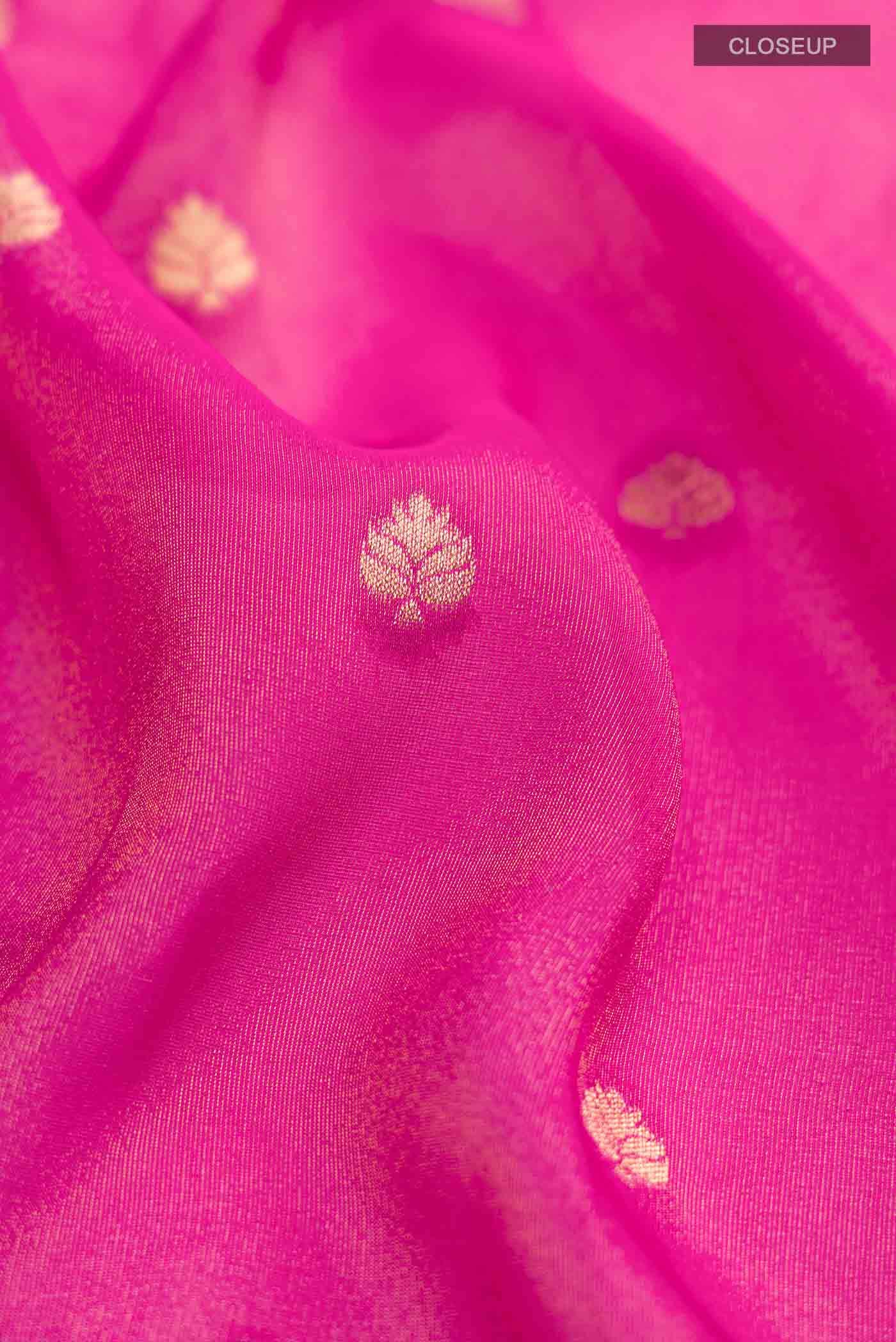 Pink Georgette Saree