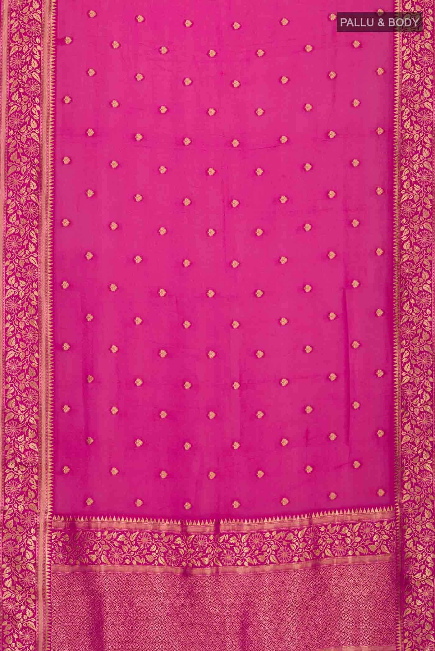 Pink Georgette Saree