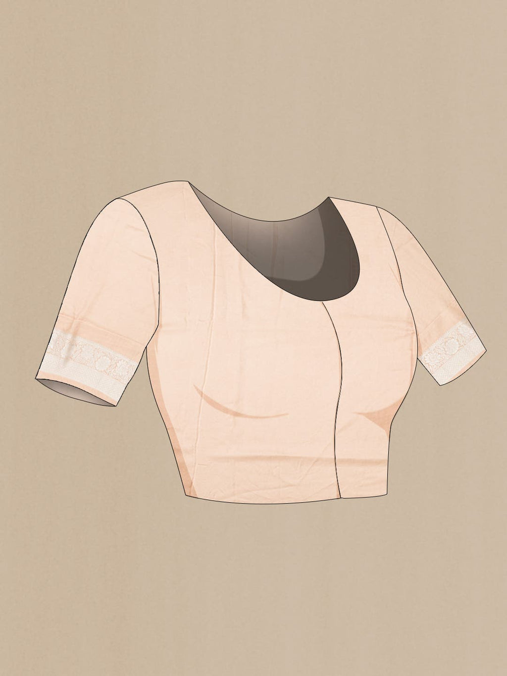 Beige Georgette Saree