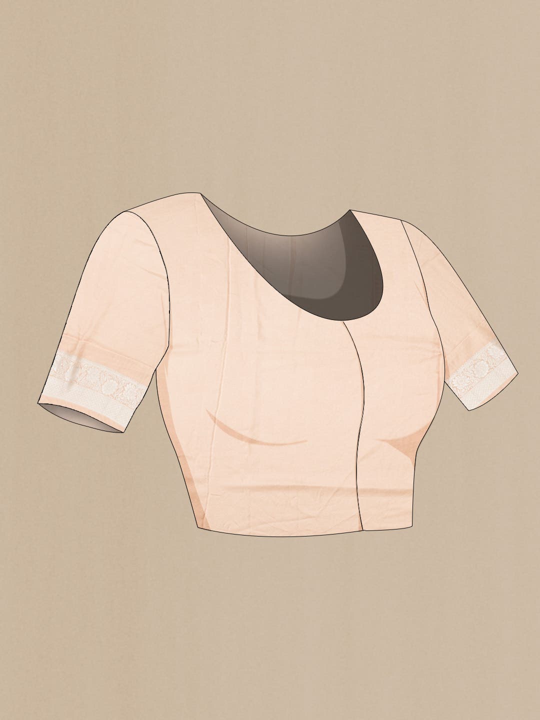 Beige Georgette Saree