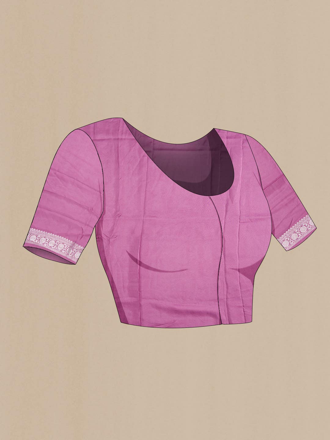 Mauve Crepe Saree