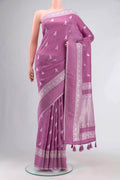 Mauve Crepe Saree