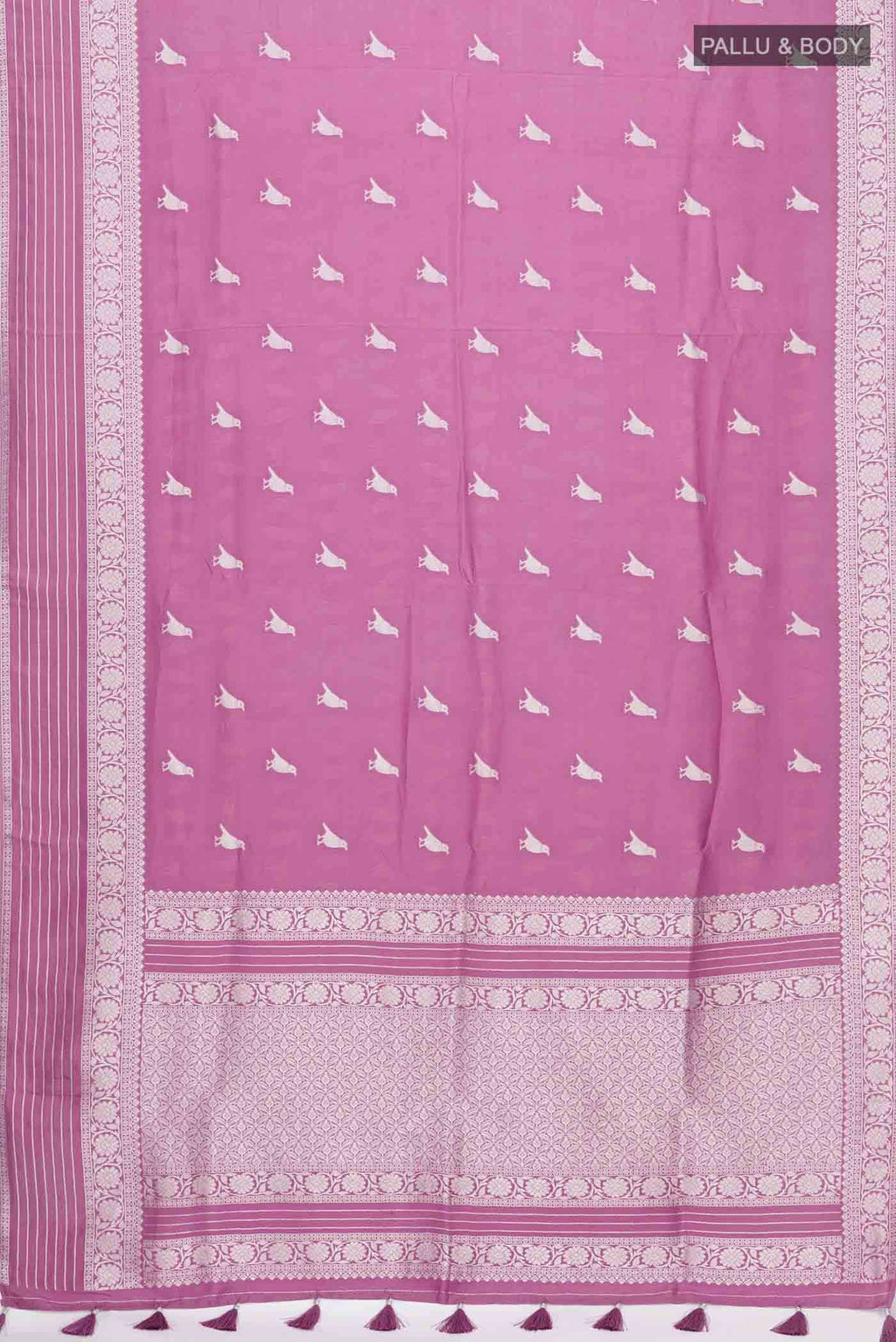 Mauve Crepe Saree