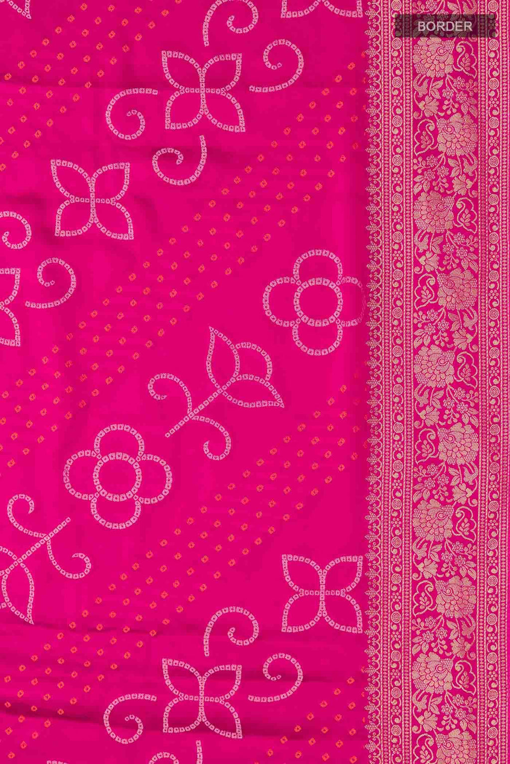Pink Satin Crepe Saree